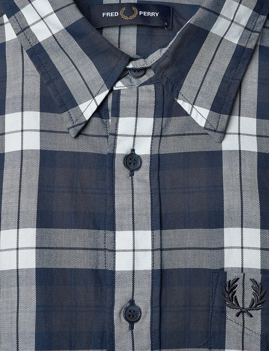 Fred Perry - TARTAN TWILL SHIRT - ternede skjorter - dark airforce - 2