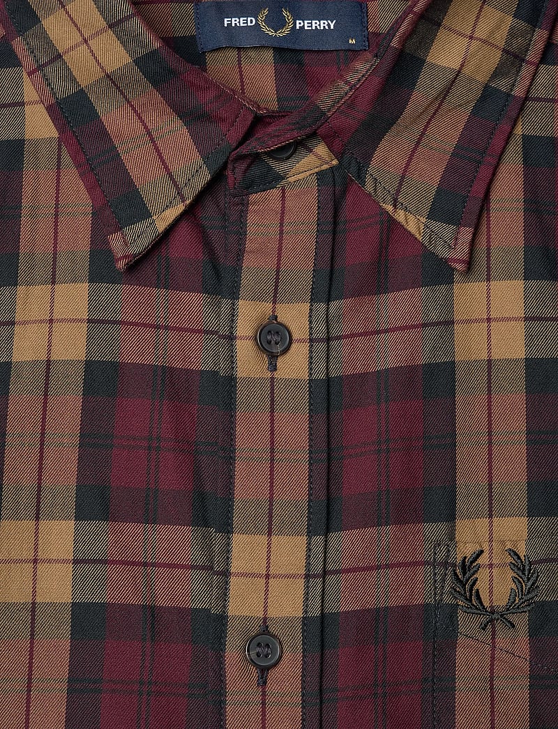 Fred Perry - TARTAN TWILL SHIRT - basic-hemden - oxblood - 2