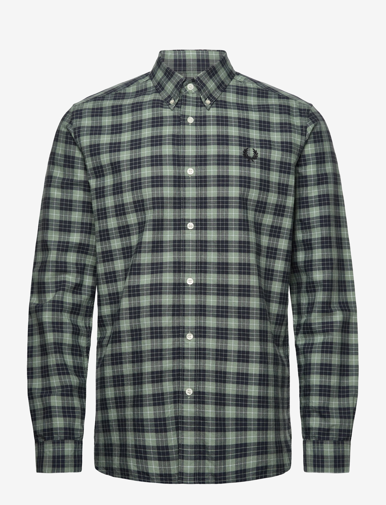 Fred Perry - TARTAN OXFORD SHIRT - ternede skjorter - bayleaf - 0