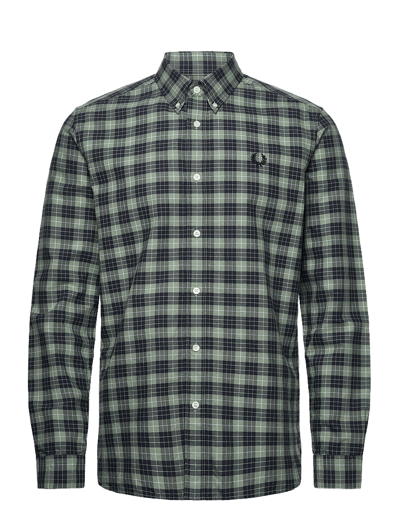 Fred Perry - TARTAN OXFORD SHIRT - ruudulised särgid - bayleaf - 0