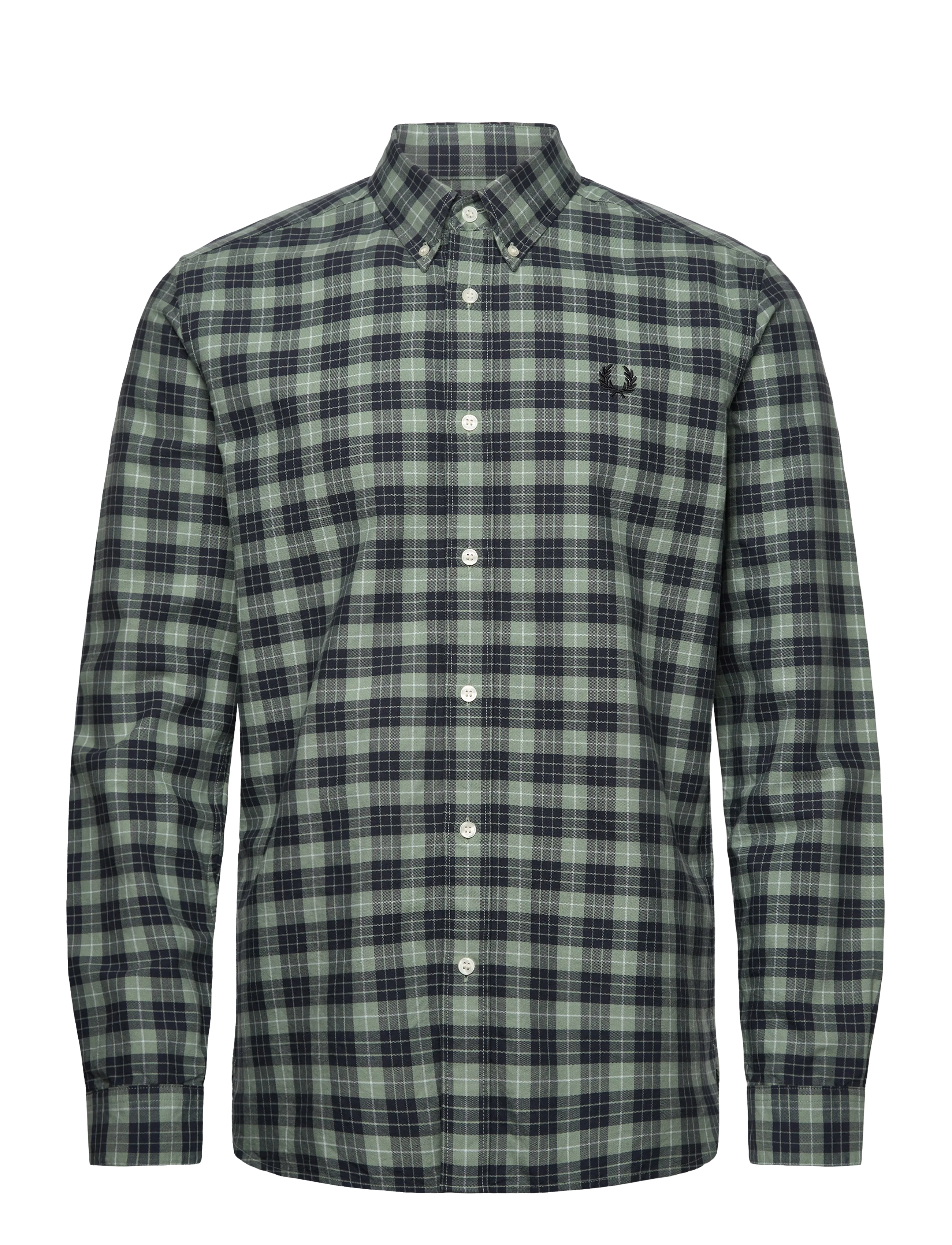 Fred Perry TARTAN OXFORD SHIRT - Skjorter - BAYLEAF / green