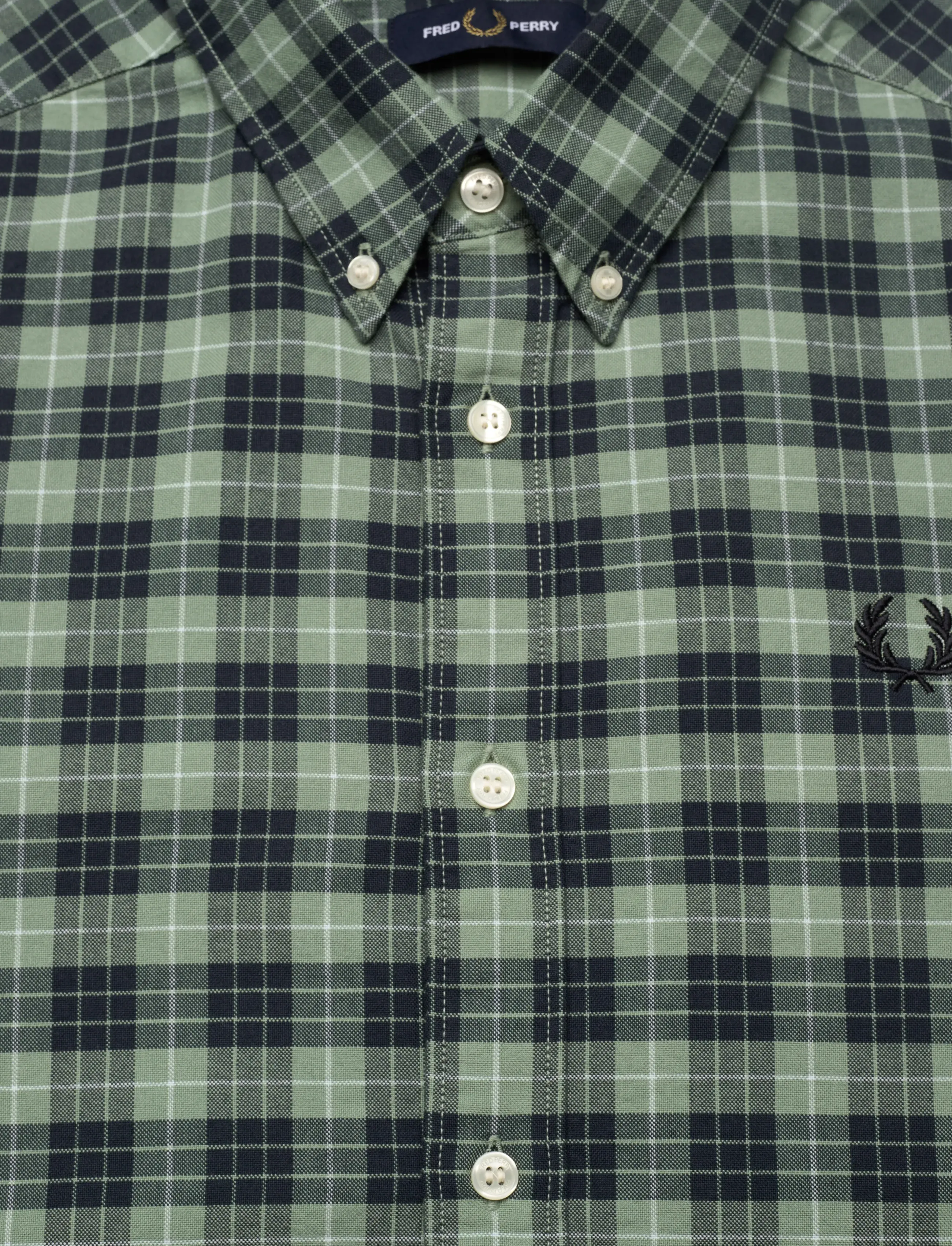 Fred Perry - TARTAN OXFORD SHIRT - köflóttar skyrtur - bayleaf - 2