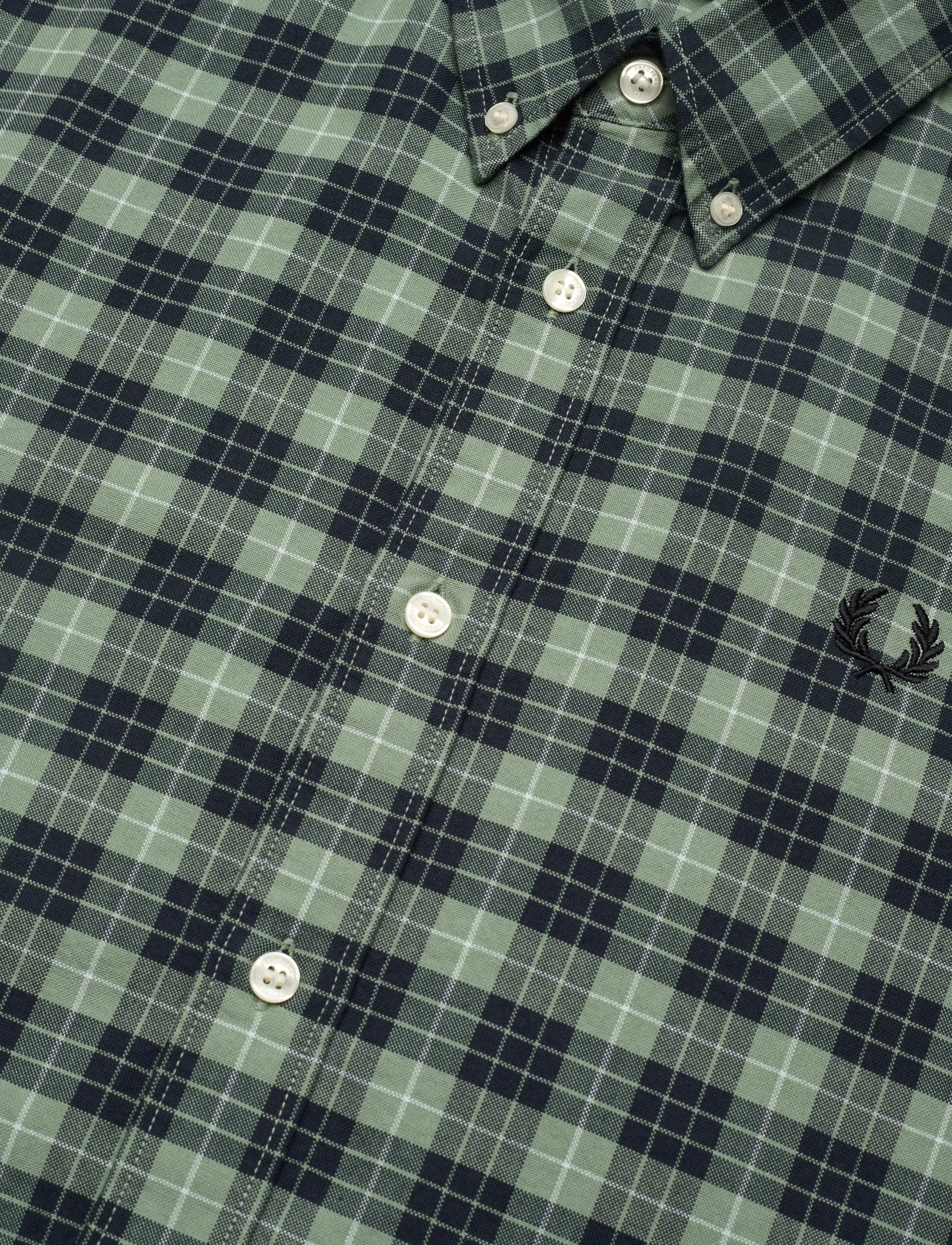 Fred Perry - TARTAN OXFORD SHIRT - köflóttar skyrtur - bayleaf - 3