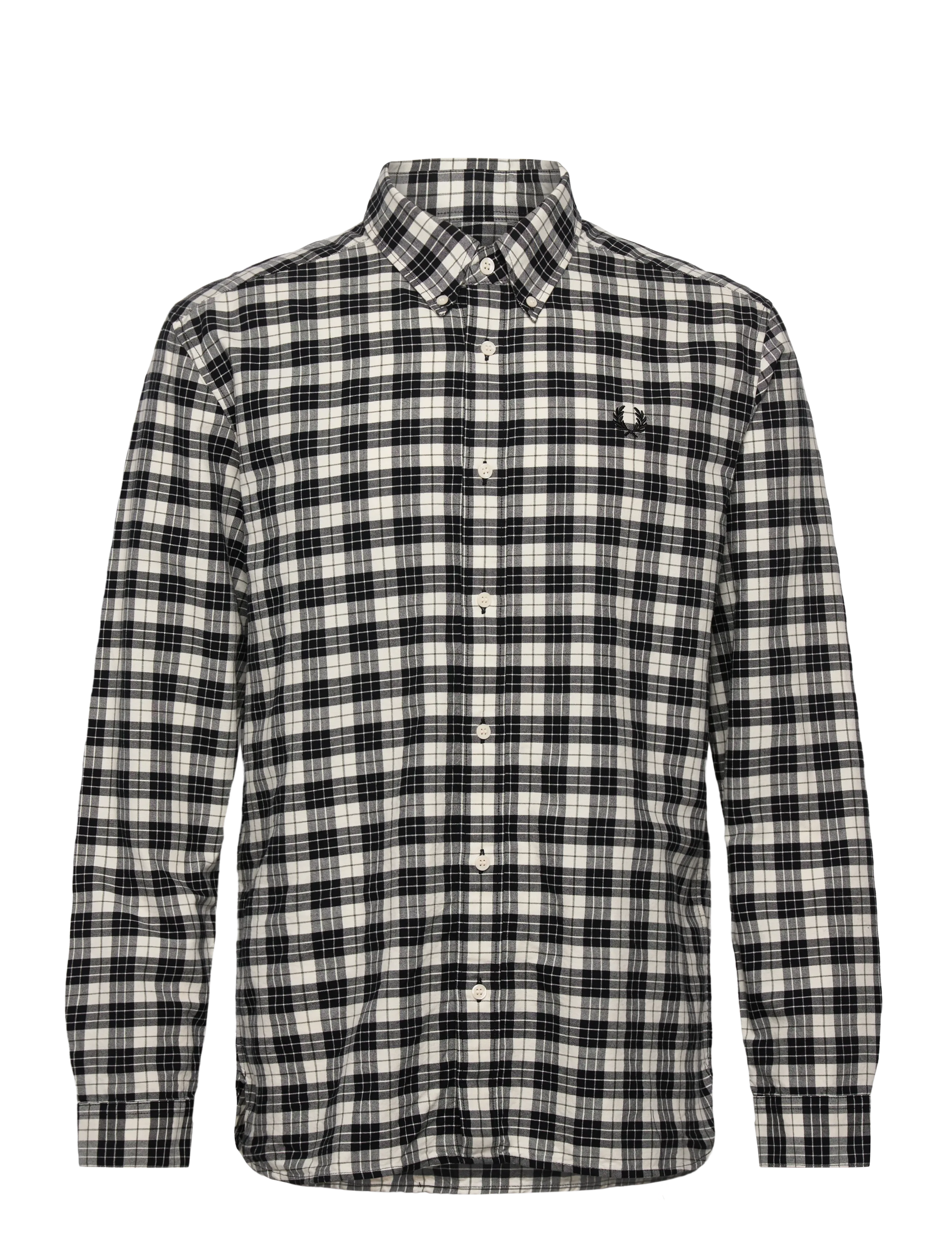 FRED PERRY Tartan Oxford Shirt Schwarz - XXL - Herren