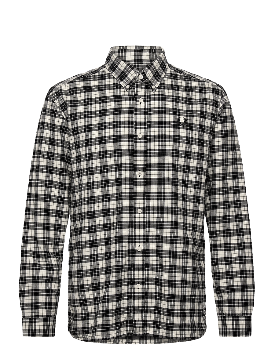 Fred Perry - TARTAN OXFORD SHIRT - rutiga skjortor - ecru - 0