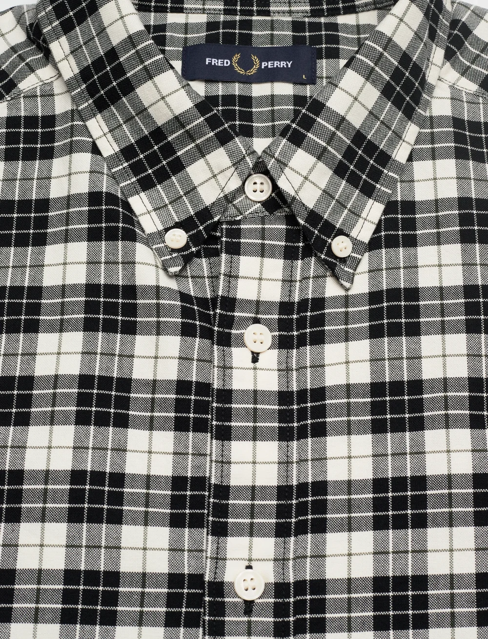 Fred Perry - TARTAN OXFORD SHIRT - tavalised t-särgid - ecru - 2