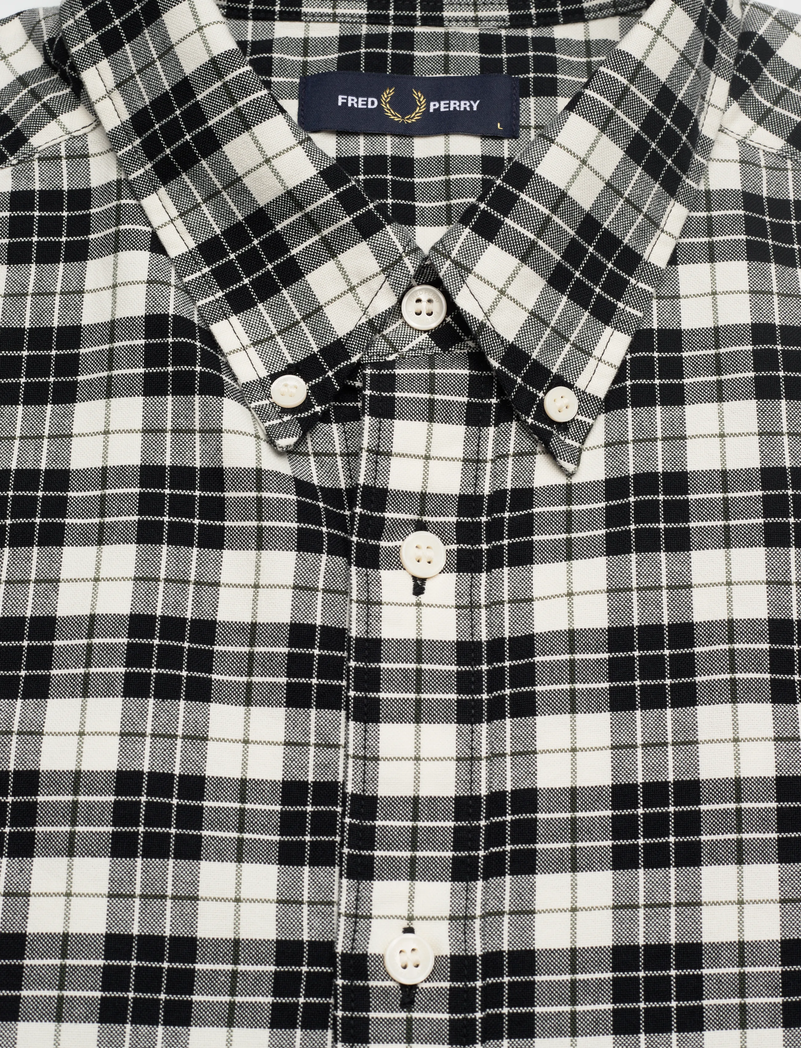 Fred Perry - TARTAN OXFORD SHIRT - ruutupaidat - ecru - 2