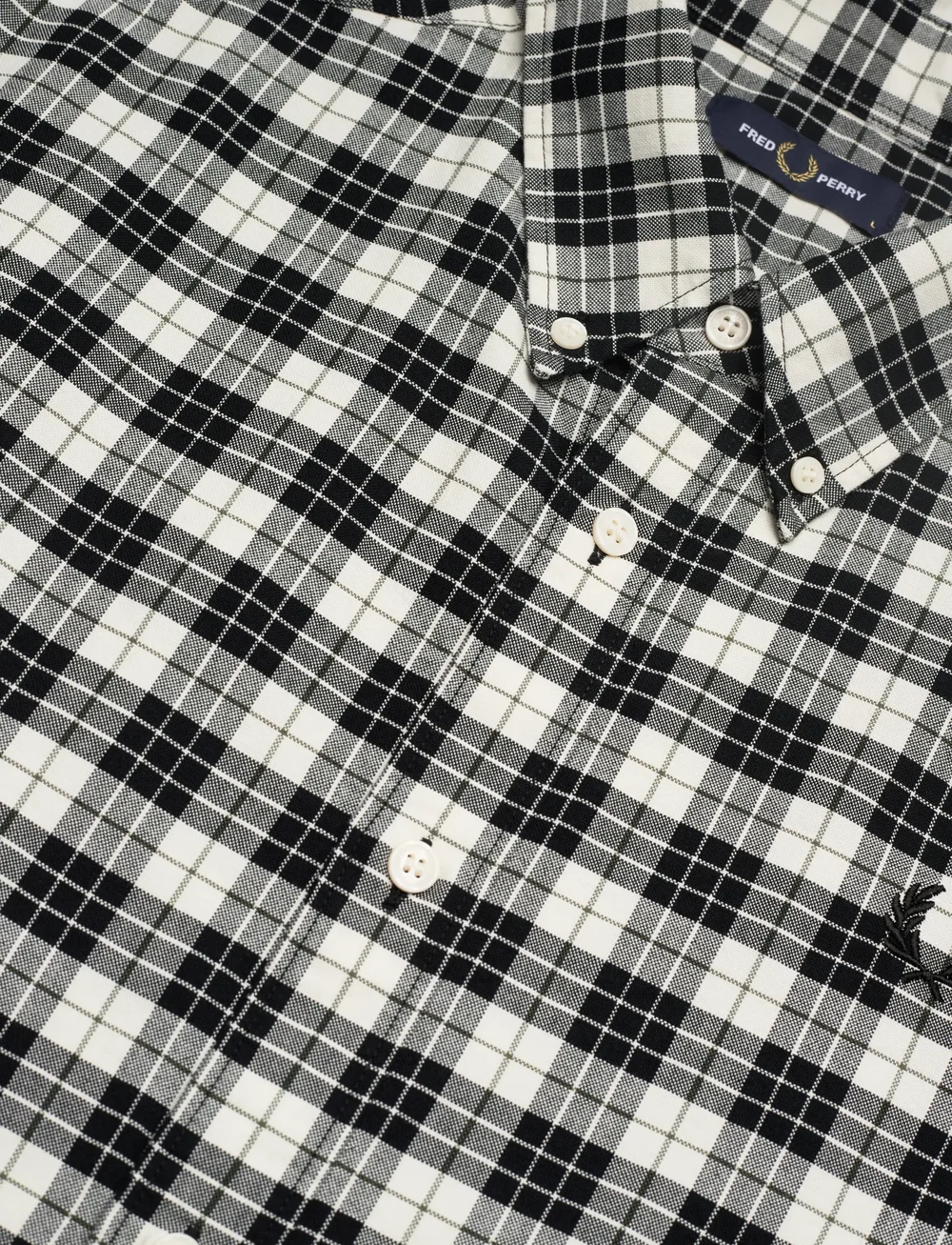 Fred Perry - TARTAN OXFORD SHIRT - tavalised t-särgid - ecru - 3