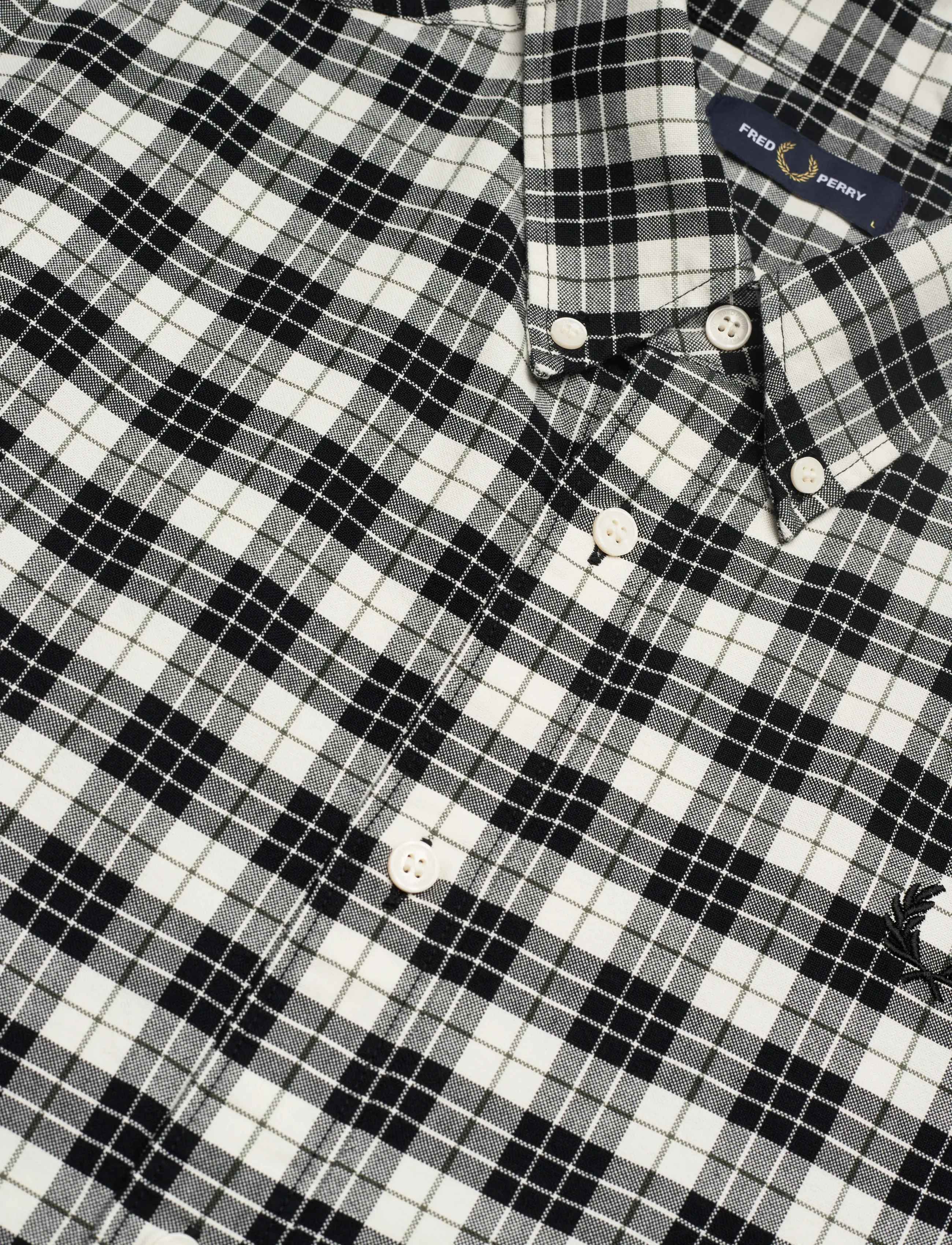 Fred Perry - TARTAN OXFORD SHIRT - ruutupaidat - ecru - 3