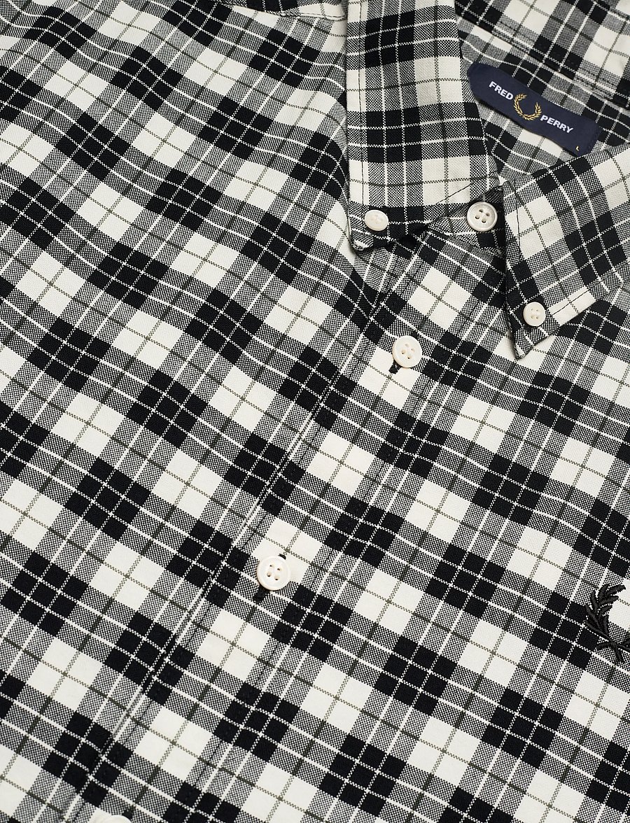 Fred Perry - TARTAN OXFORD SHIRT - rutiga skjortor - ecru - 3