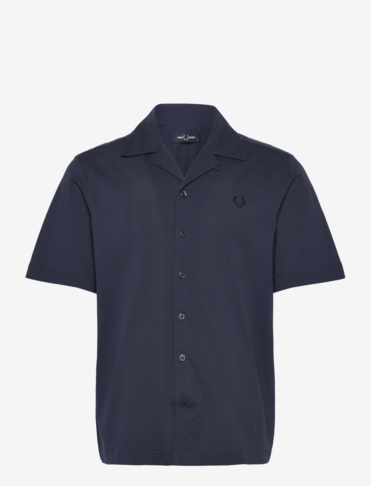 Fred Perry - COMPRESS MESH REVERE COLLAR SH - kortærmede skjorter - dark airforce - 0