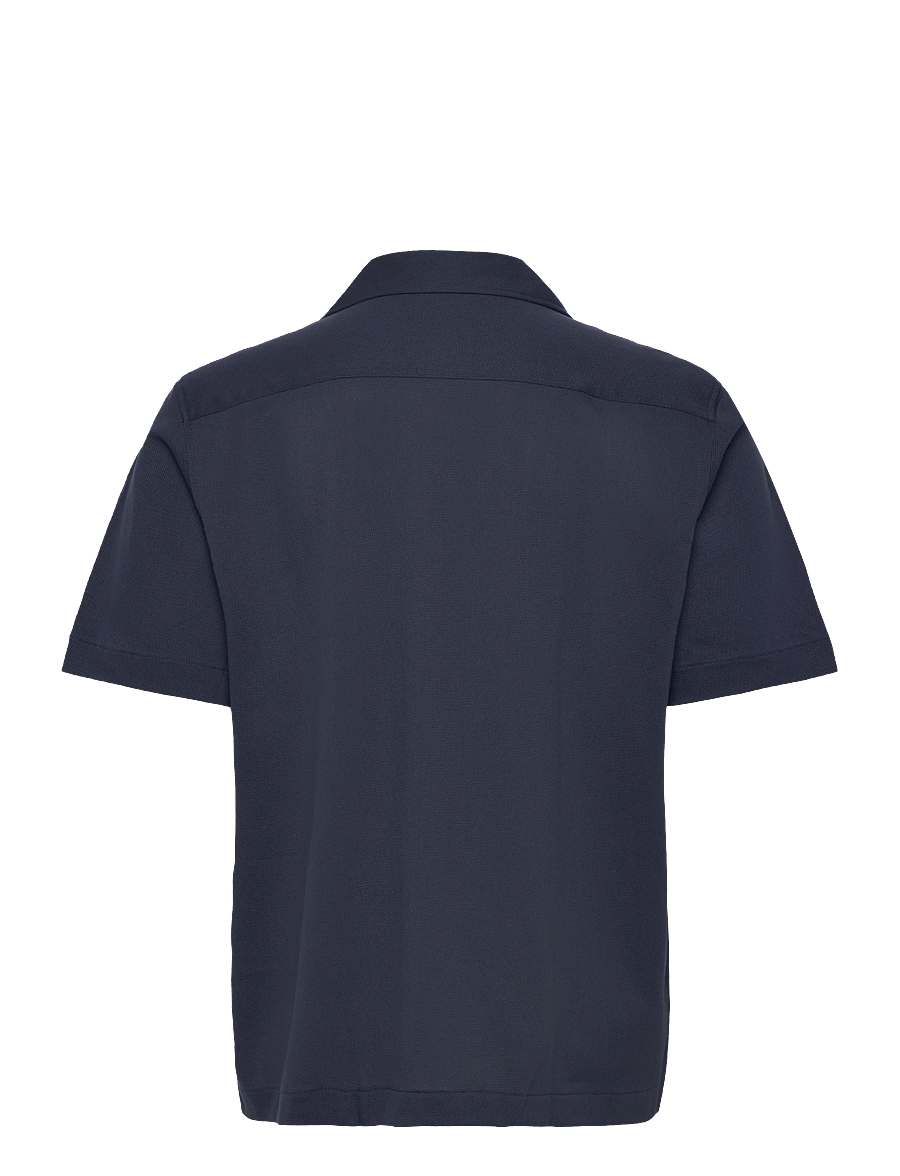 Fred Perry - COMPRESS MESH REVERE COLLAR SH - kortærmede skjorter - dark airforce - 2