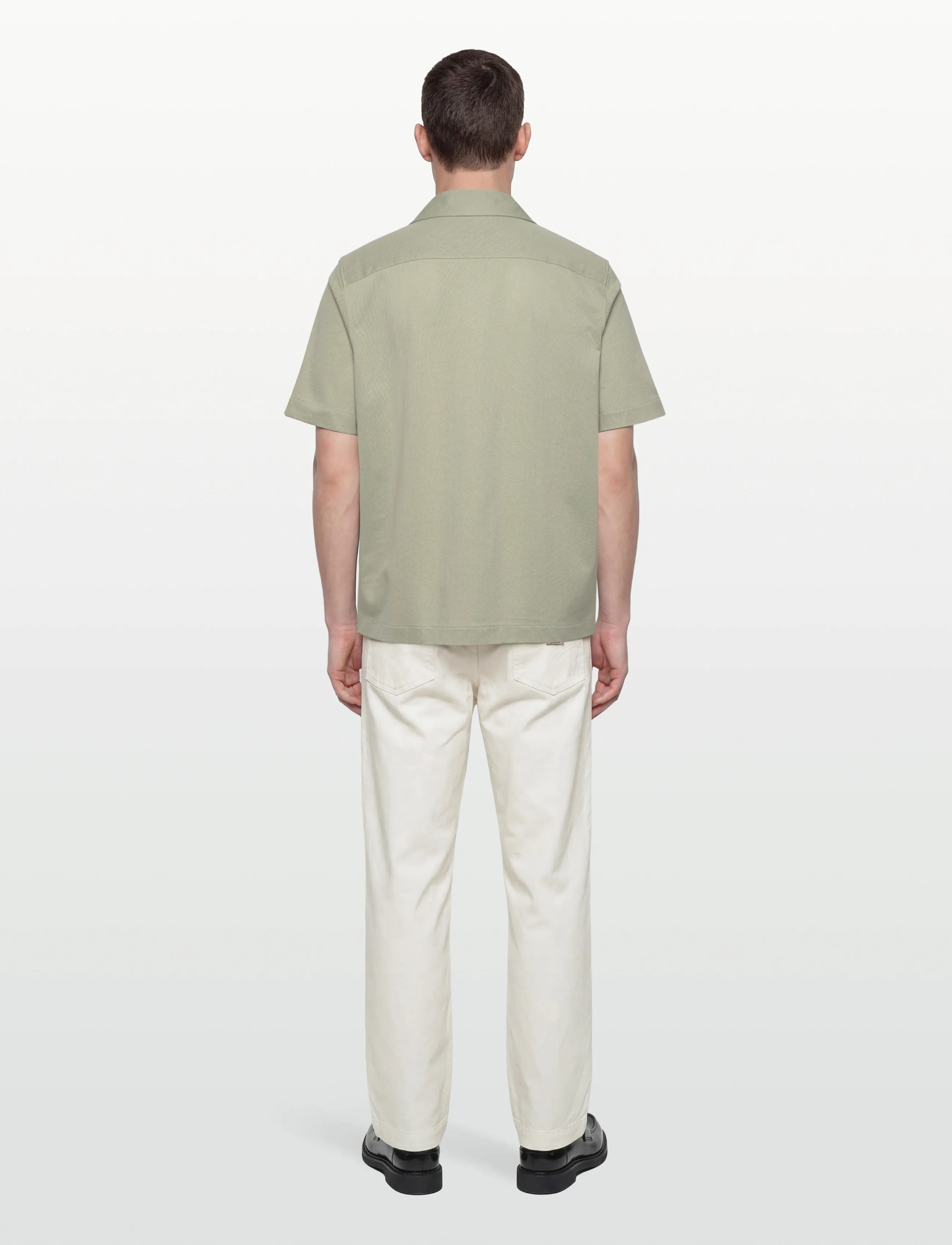 Fred Perry - COMPRESS MESH REVERE COLLAR SH - short-sleeved shirts - seagrass - 4