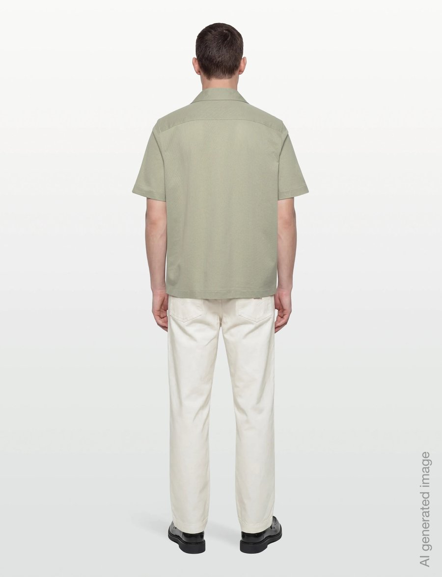 Fred Perry - COMPRESS MESH REVERE COLLAR SH - short-sleeved shirts - seagrass - 4