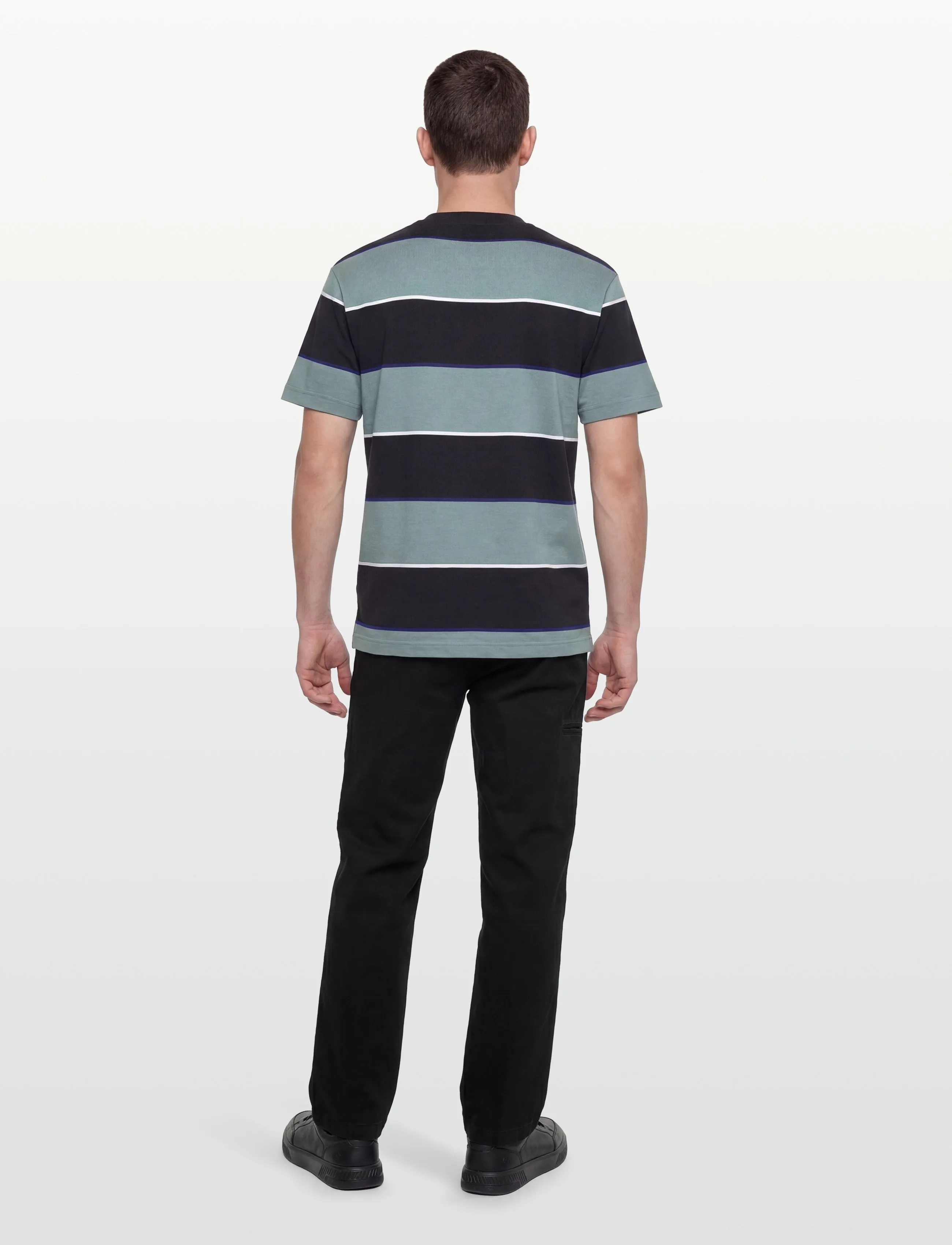 Fred Perry - STRIPED RELAXED T-SHIRT - kurzärmelig - stockport blue - 4