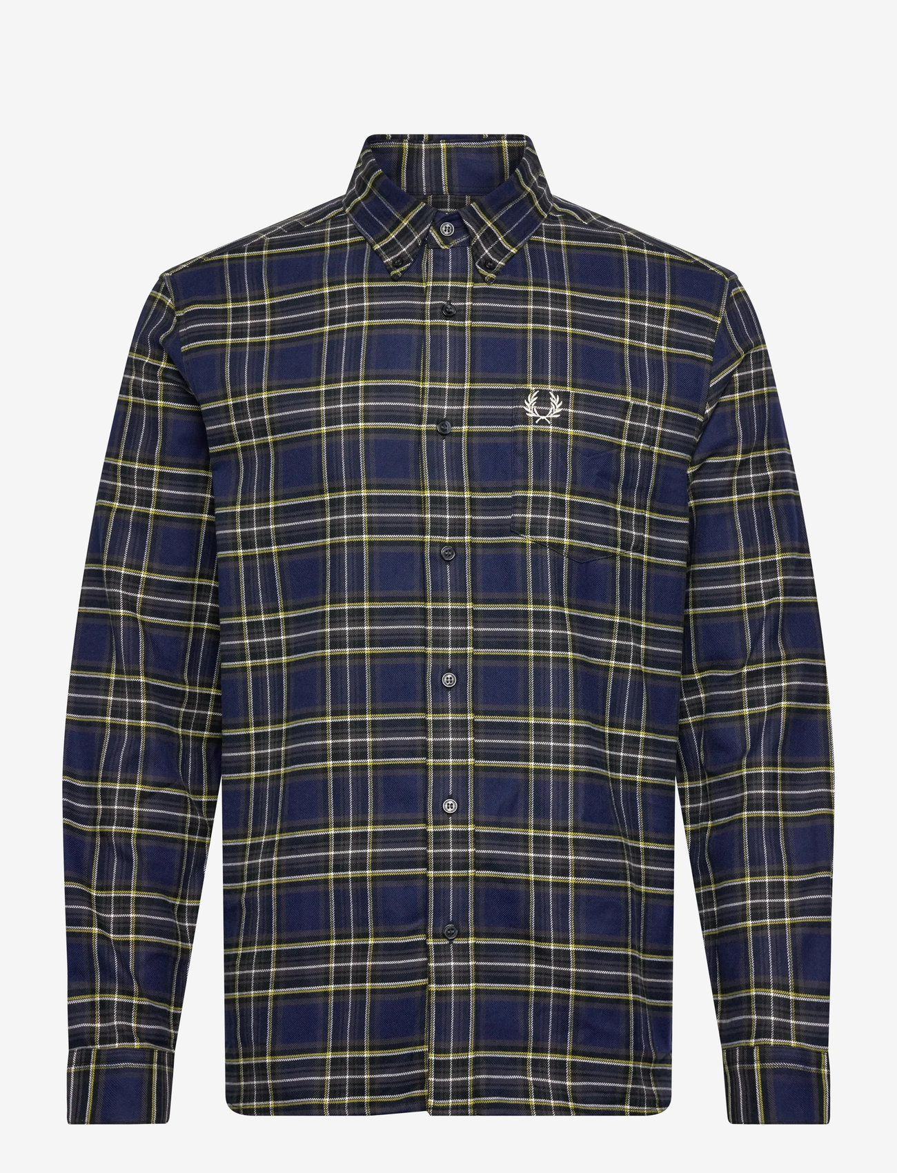 Fred Perry - BRUSHED TWILL TARTAN SHIRT - checkered shirts - french navy - 0