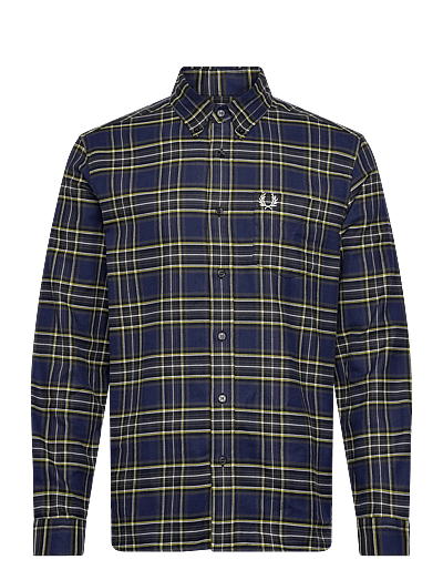 Fred Perry BRUSHED TWILL TARTAN SHIRT - Fred Perry - FRENCH NAVY / multi