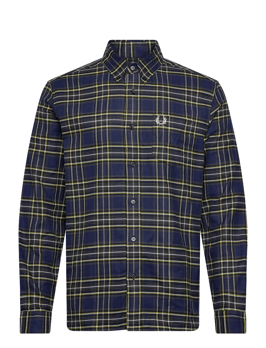 Fred Perry - BRUSHED TWILL TARTAN SHIRT - ruudulised särgid - french navy - 1