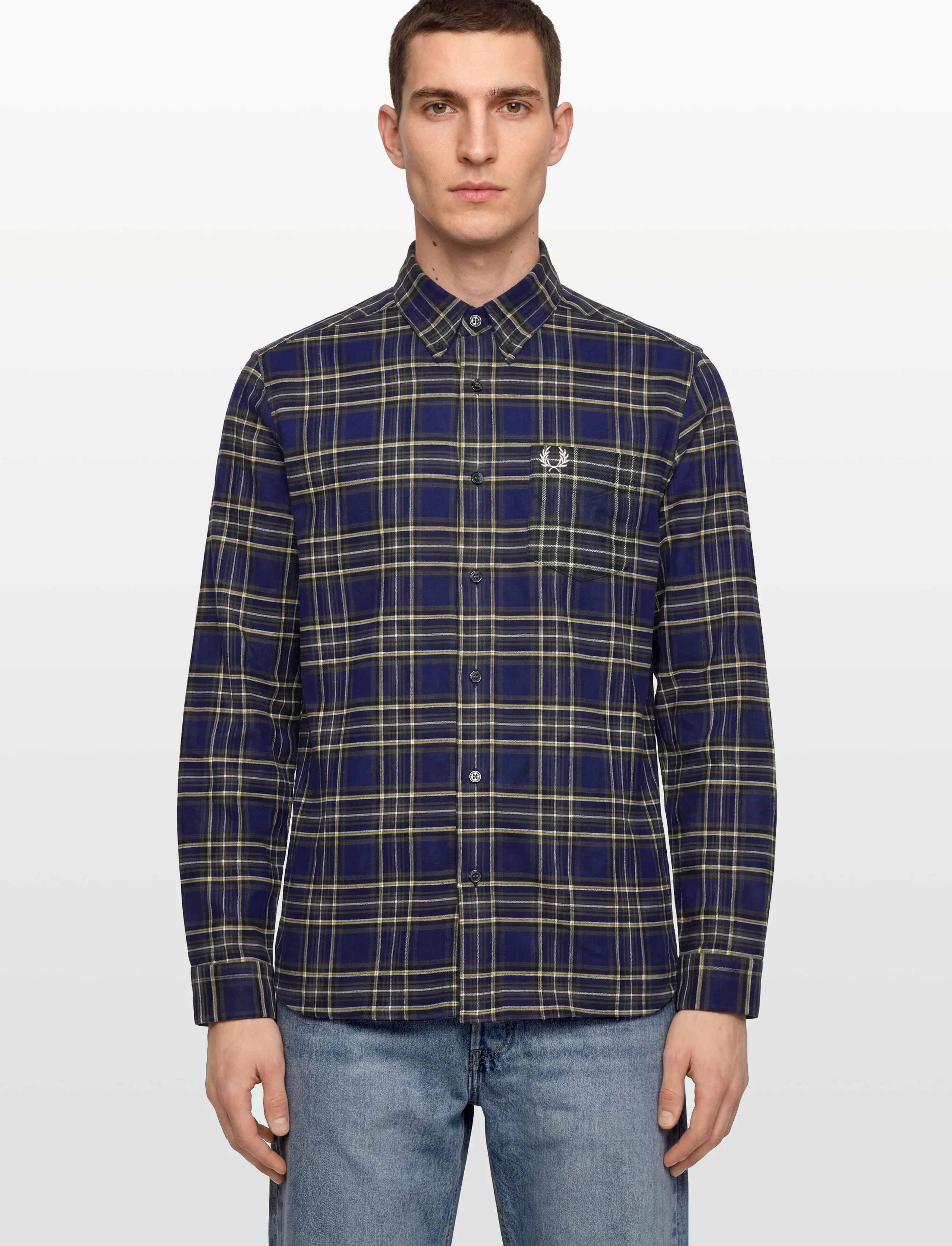 Fred Perry - BRUSHED TWILL TARTAN SHIRT - karierte hemden - french navy - 3