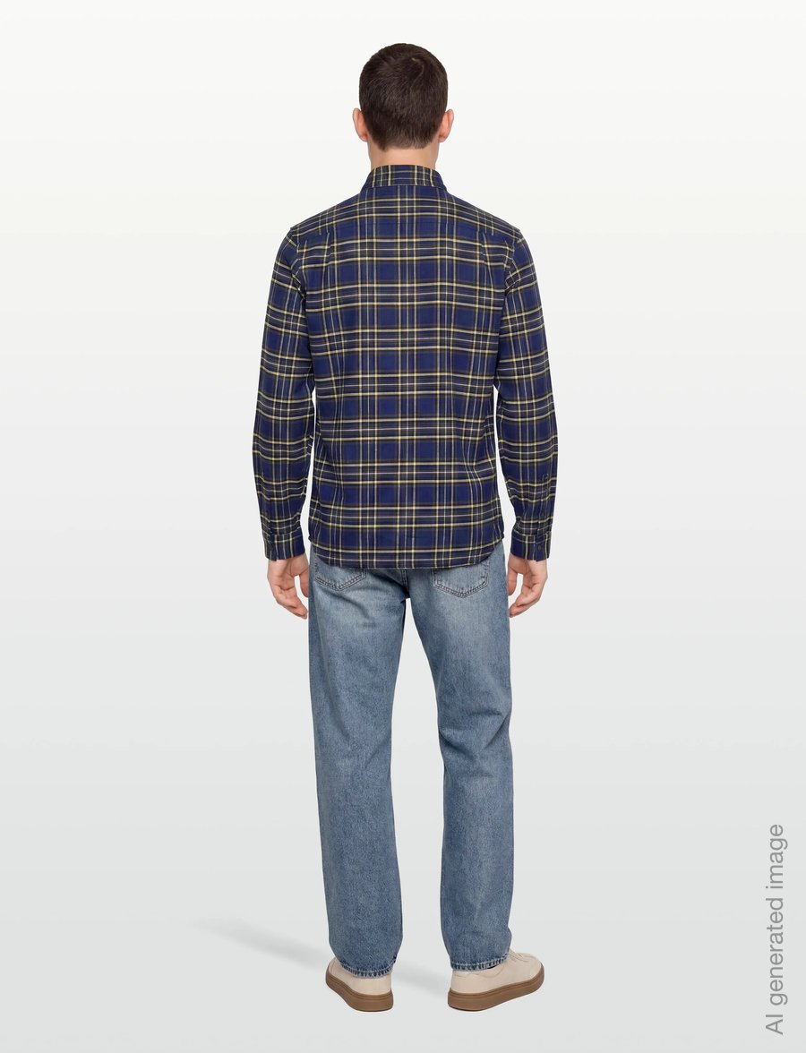 Fred Perry - BRUSHED TWILL TARTAN SHIRT - ruudulised särgid - french navy - 4