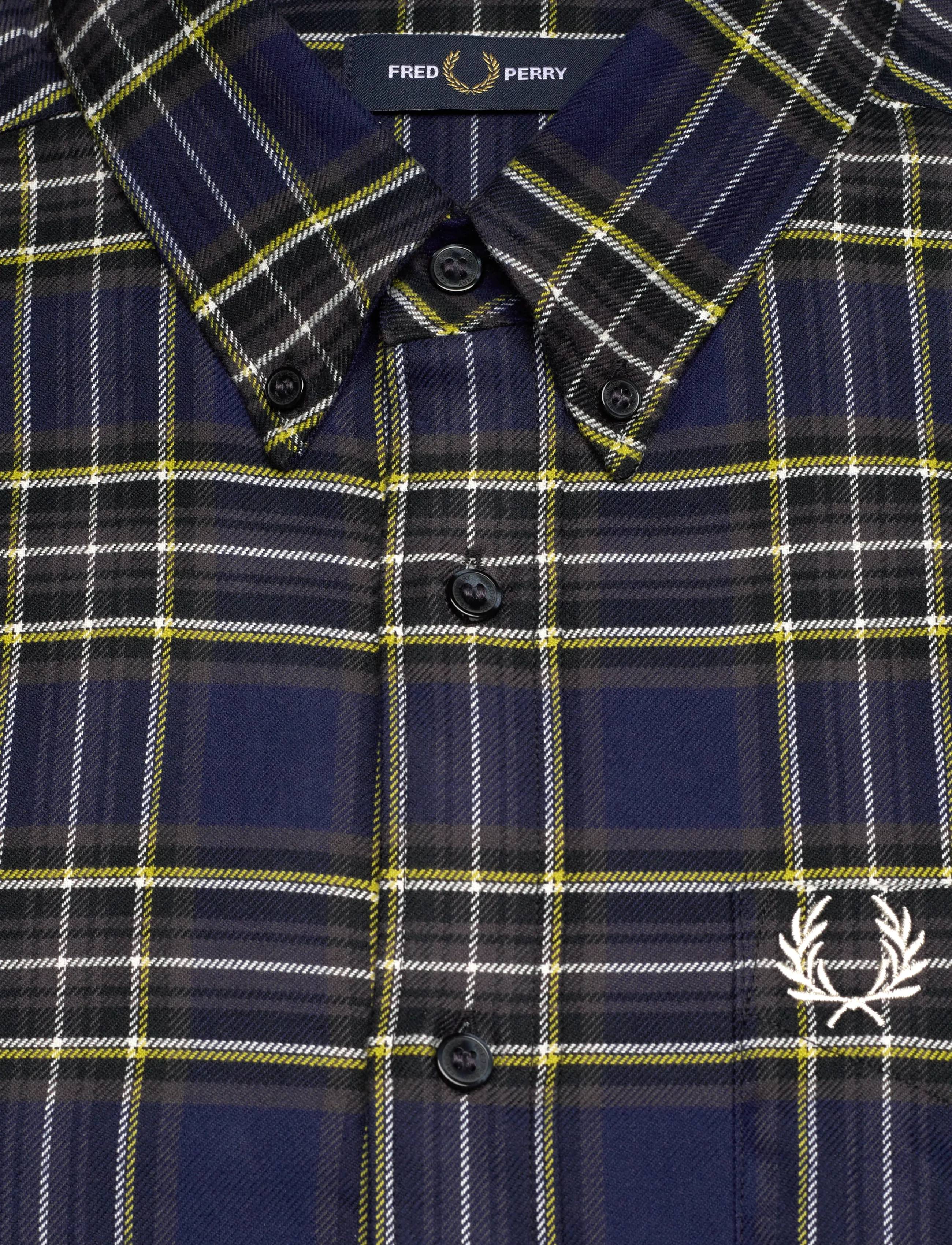 Fred Perry - BRUSHED TWILL TARTAN SHIRT - karierte hemden - french navy - 2
