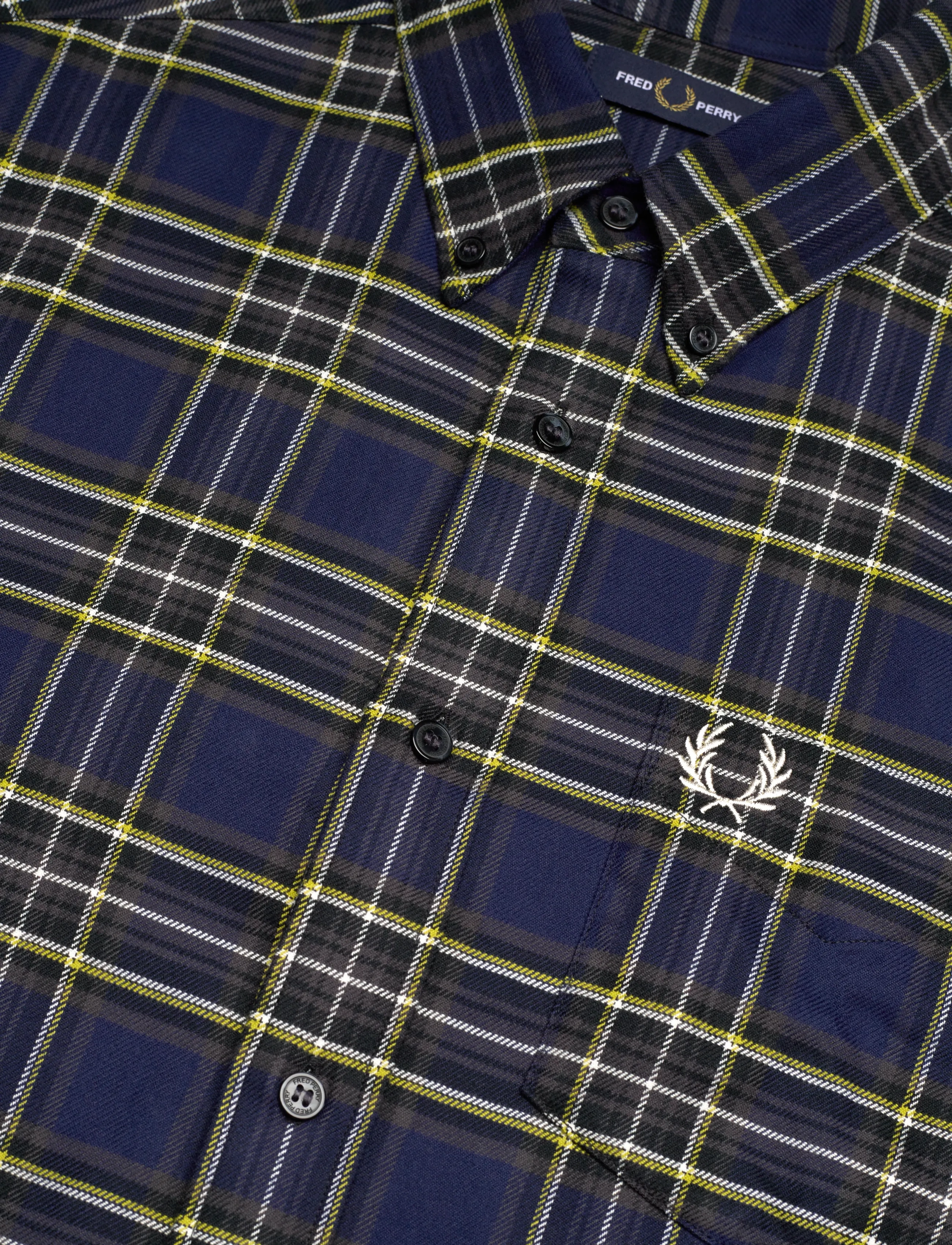 Fred Perry - BRUSHED TWILL TARTAN SHIRT - karierte hemden - french navy - 3