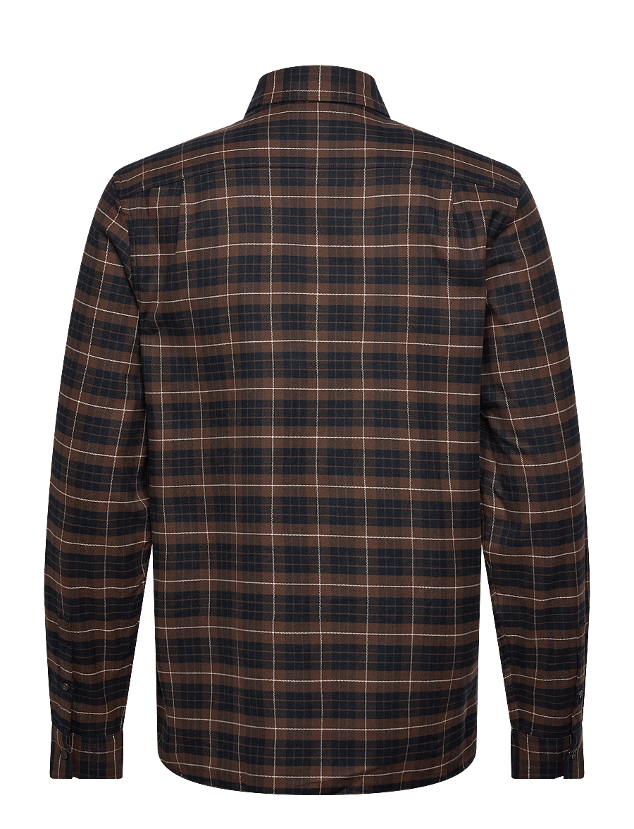 Fred Perry - BRUSHED TWILL TARTAN SHIRT - karierte hemden - burnt tobacco - 1