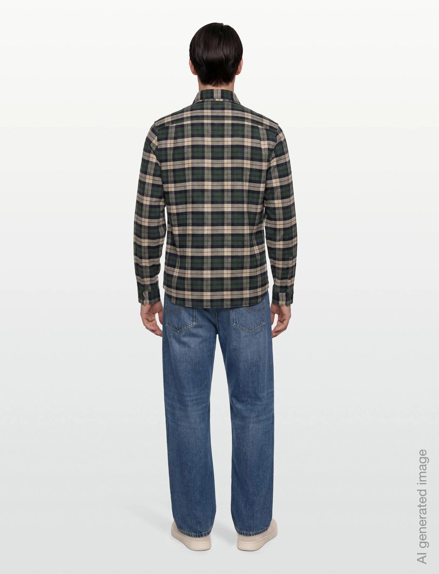 Fred Perry - BRUSHED TWILL TARTAN SHIRT - karierte hemden - court green - 4