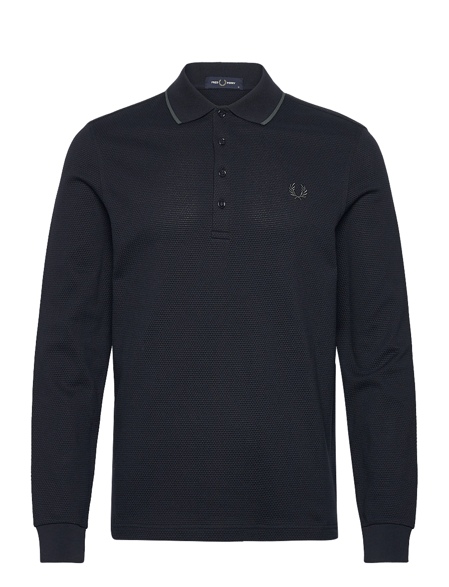 Fred Perry - TEXTURED LS POLO - langärmelig - navy - 0