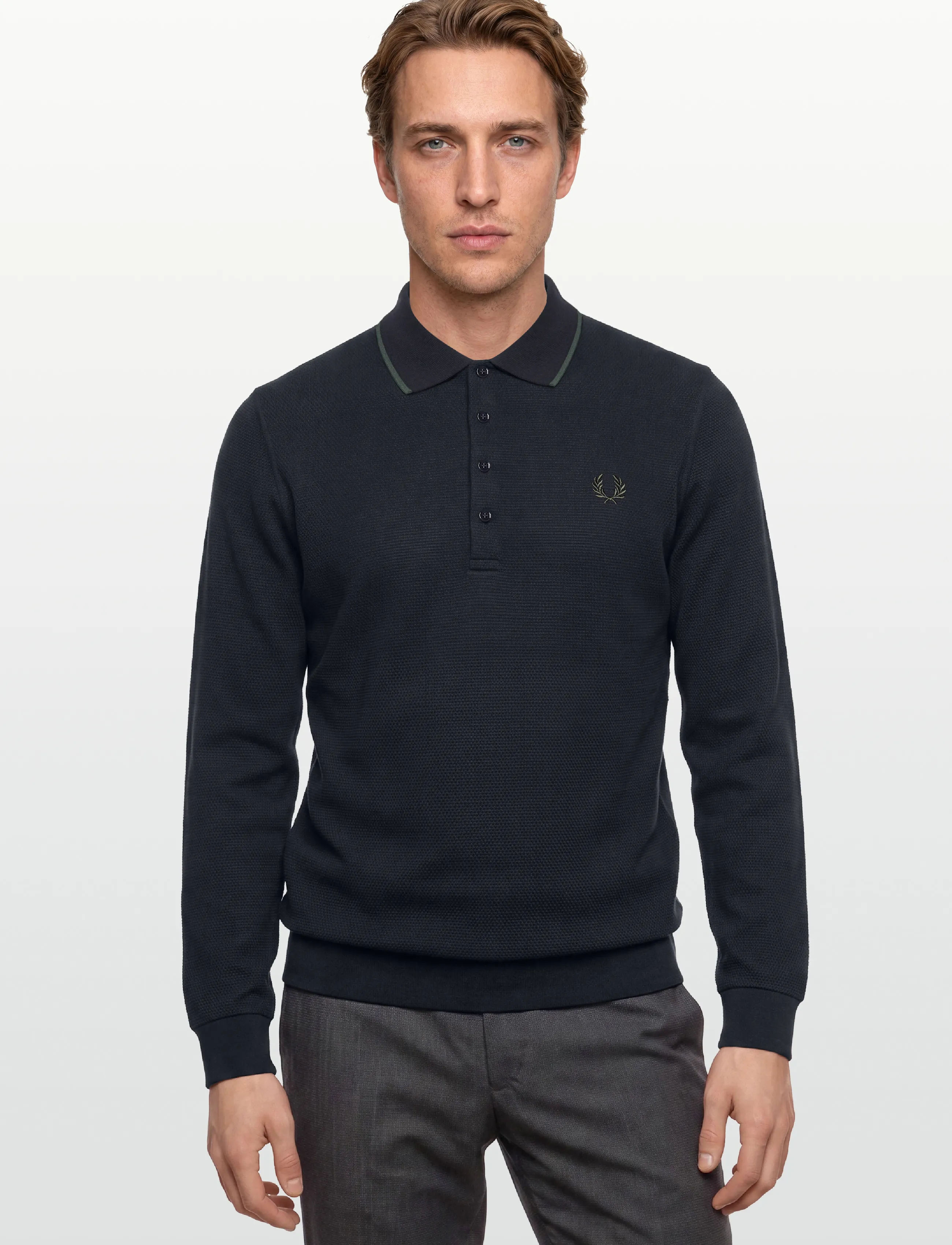 Textured Ls Polo 2