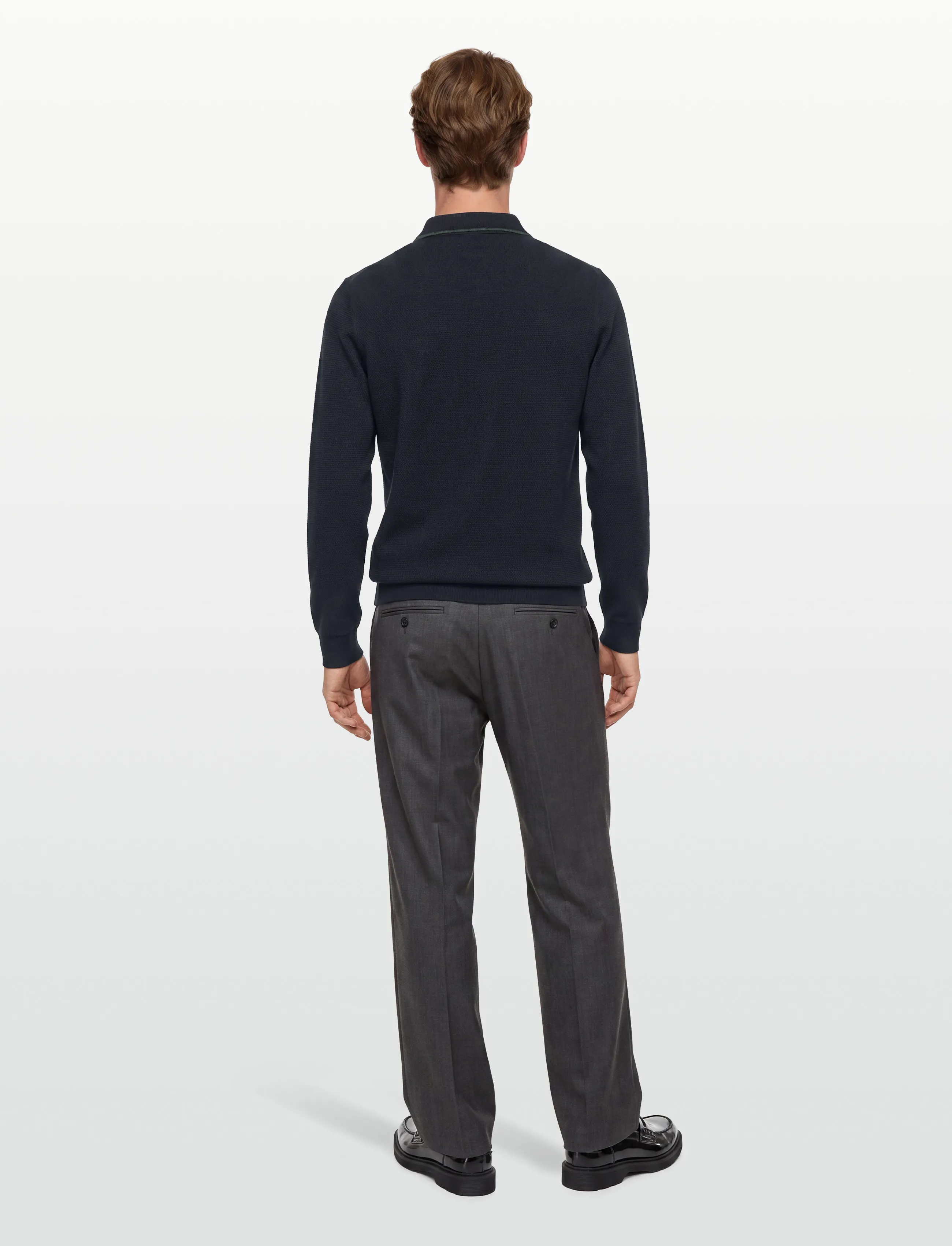 Textured Ls Polo 3