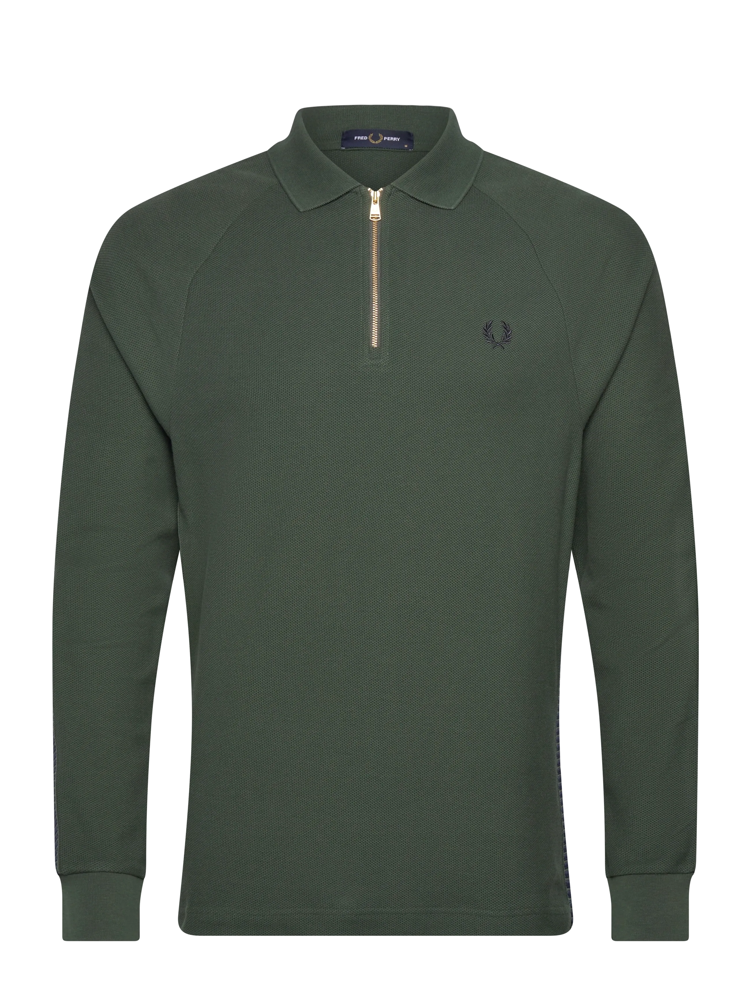 DASH TAPED Z/N POLO SHIRT - COURT GREEN