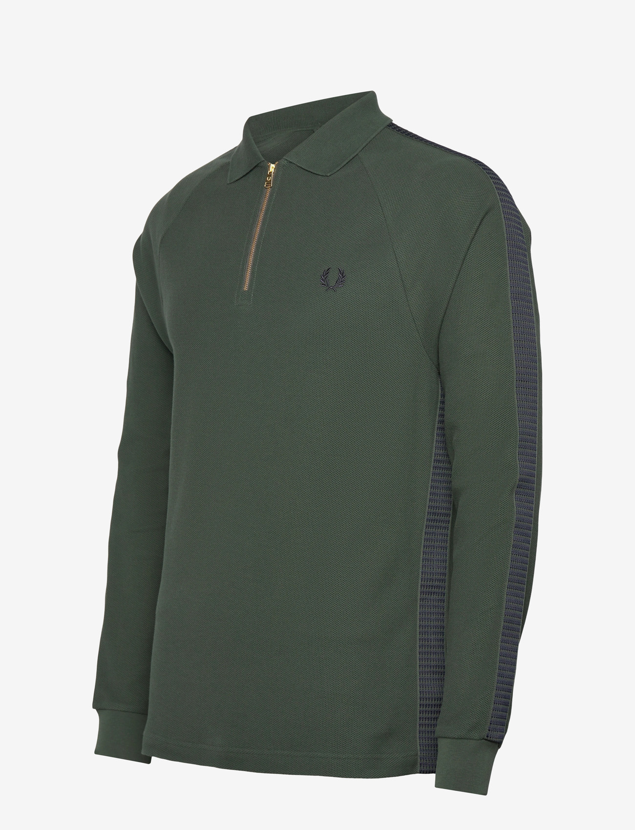 Fred Perry - DASH TAPED Z/N POLO SHIRT - langærmede poloer - court green - 3