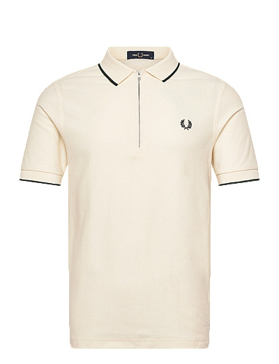 Fred Perry CREPE PIQUE POLO SHIRT - Fred Perry - ECRU / cream