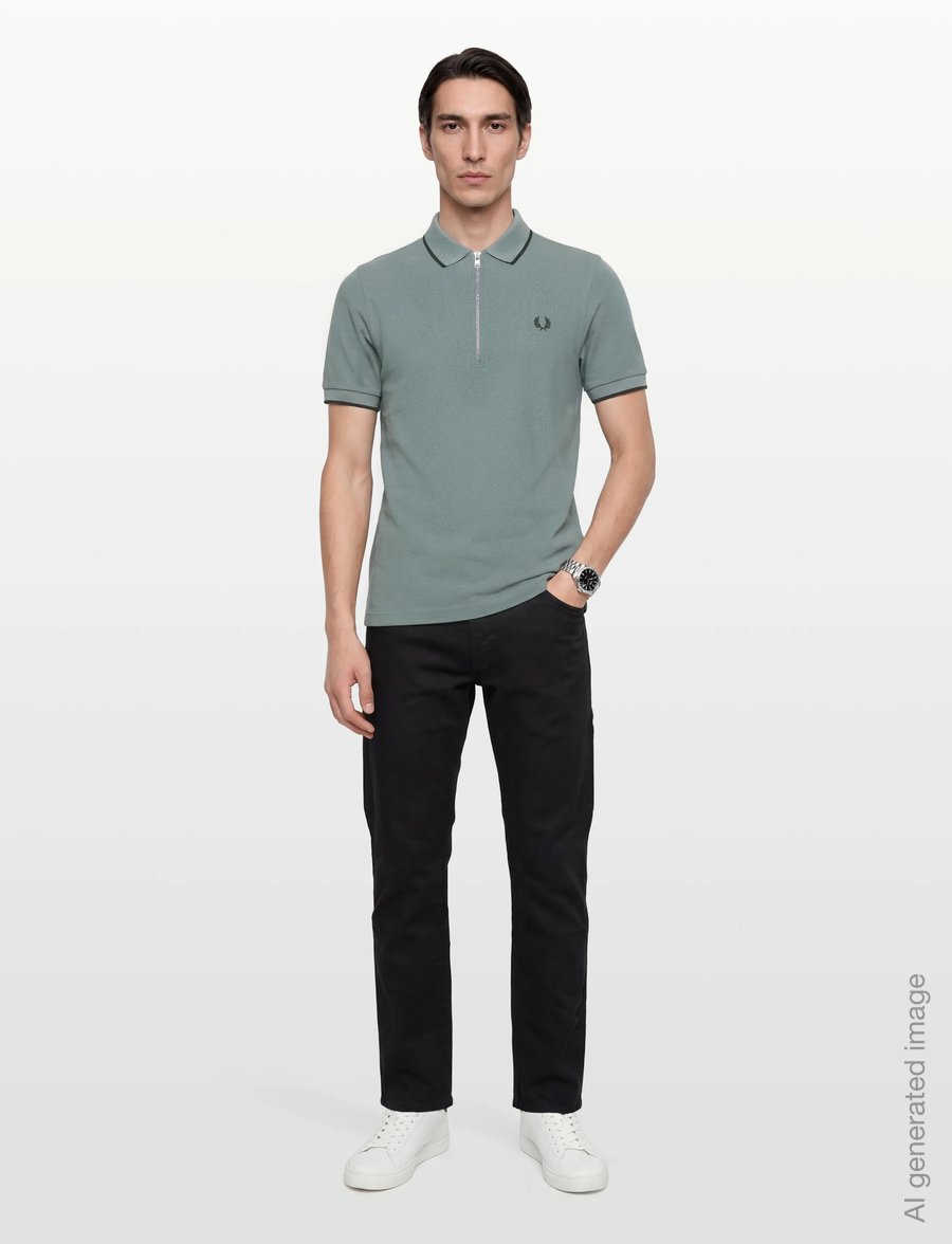 Fred Perry - CREPE PIQUE POLO SHIRT - kortærmede poloer - stockport blue - 0