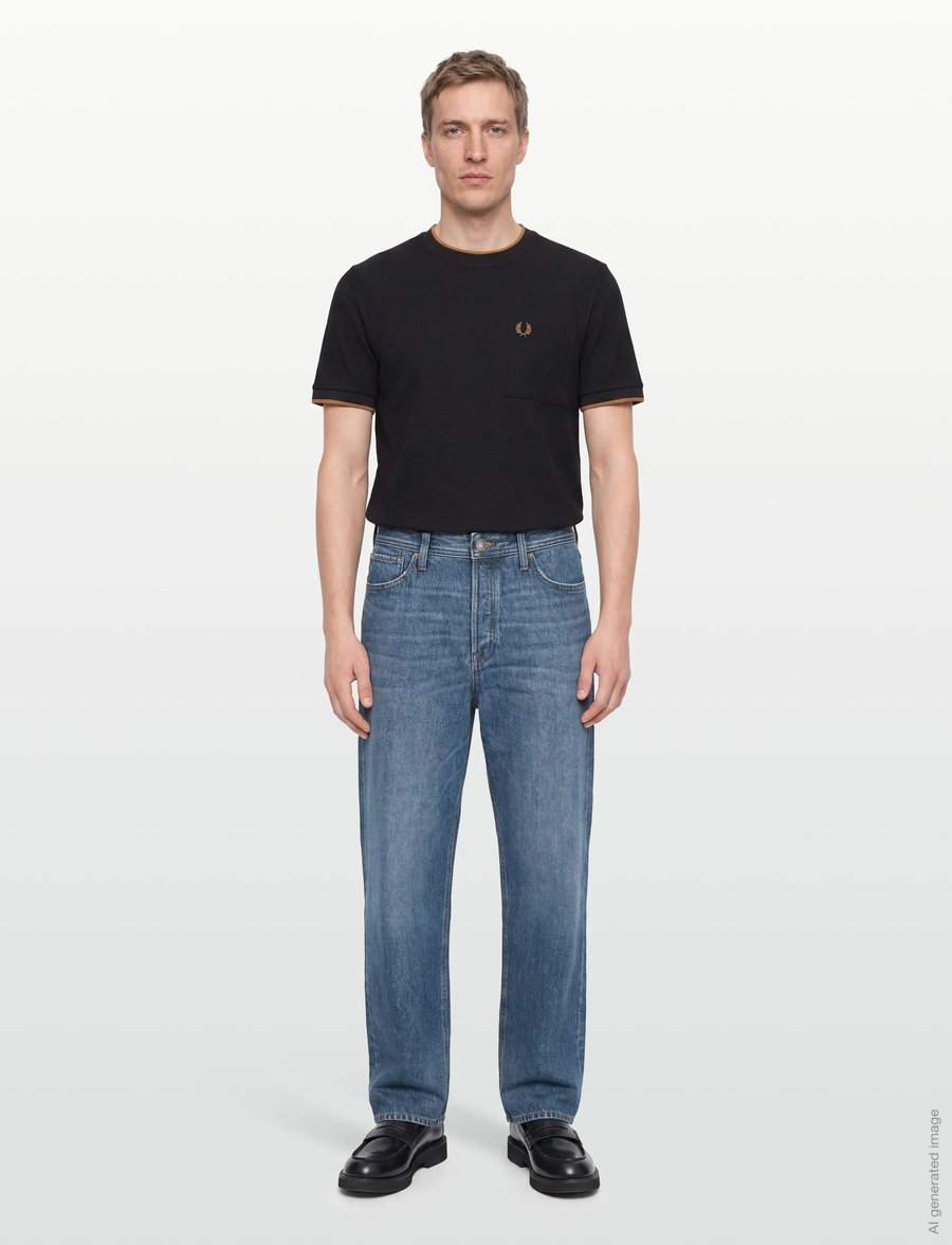 Fred Perry - POCKET DETAIL PIQUE T-SHIRT - kurzärmelige t-shirts - black - 0