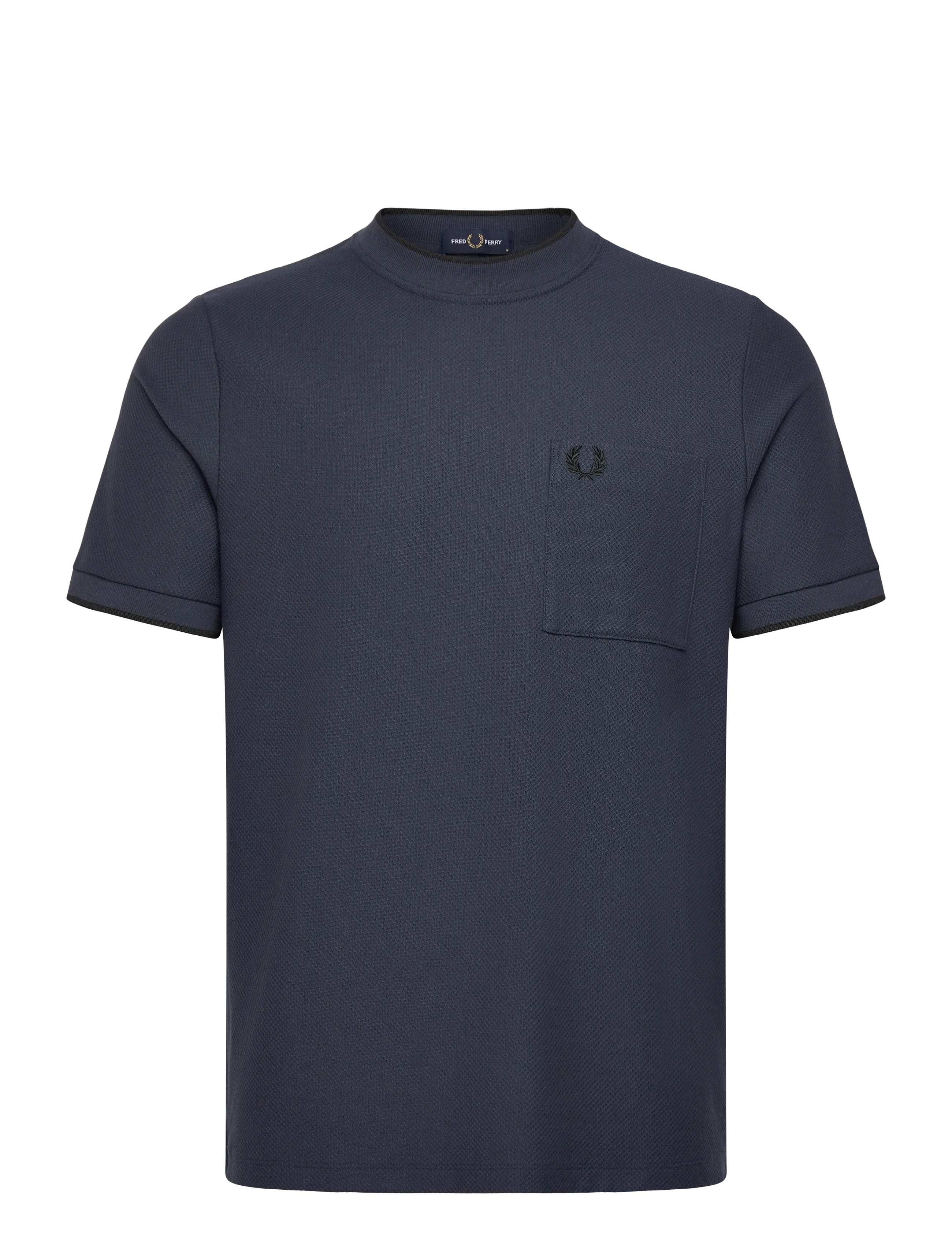 Fred Perry - POCKET DETAIL PIQUE T-SHIRT - lyhythihaiset - dark airforce - 1