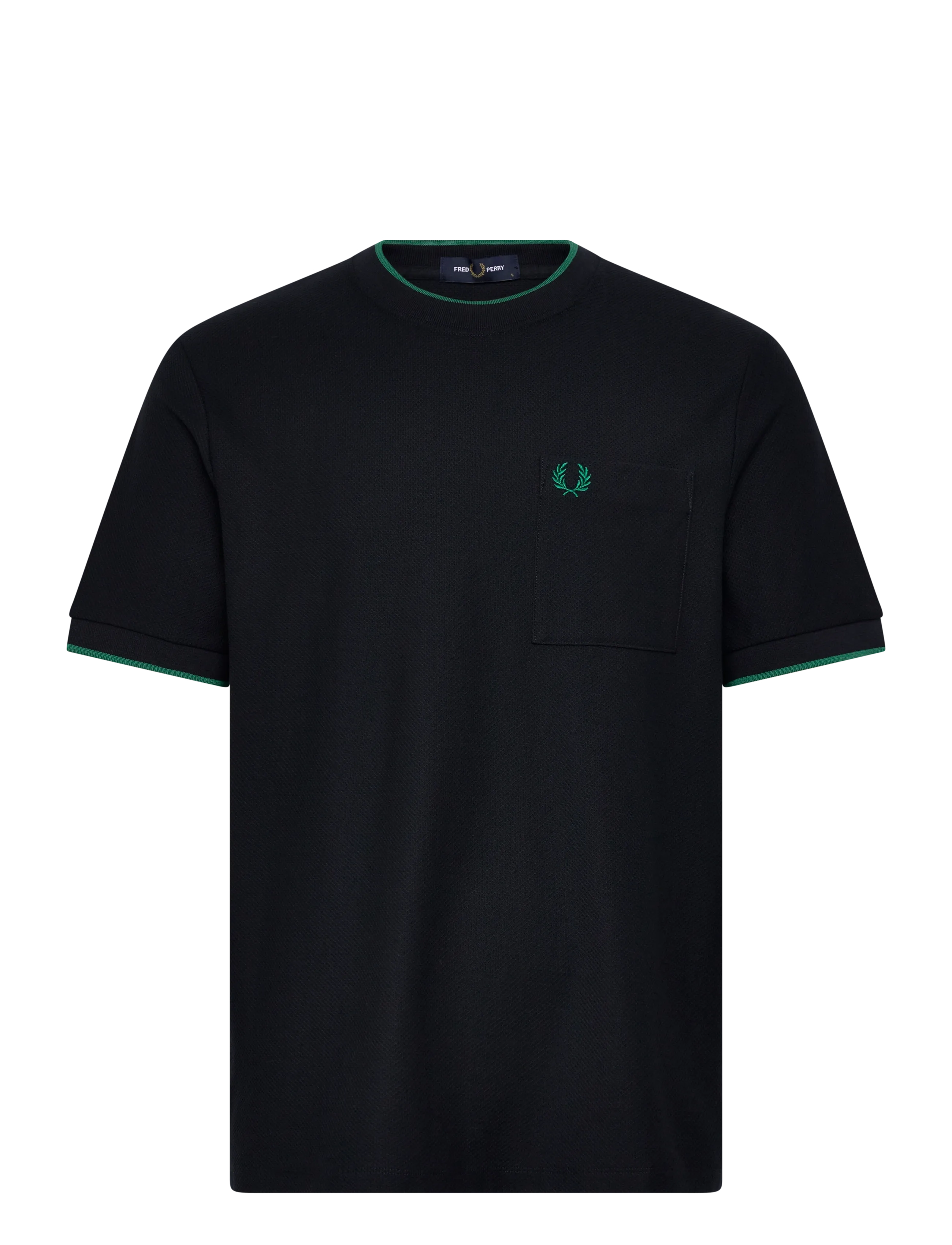Fred Perry POCKET DETAIL PIQUE TEE - T-särgid - NAVY / navy