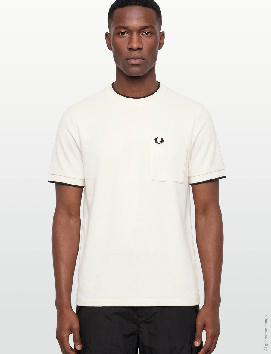 Fred Perry - POCKET DETAIL PIQUE T-SHIRT - kurzärmelige t-shirts - snow white - 3