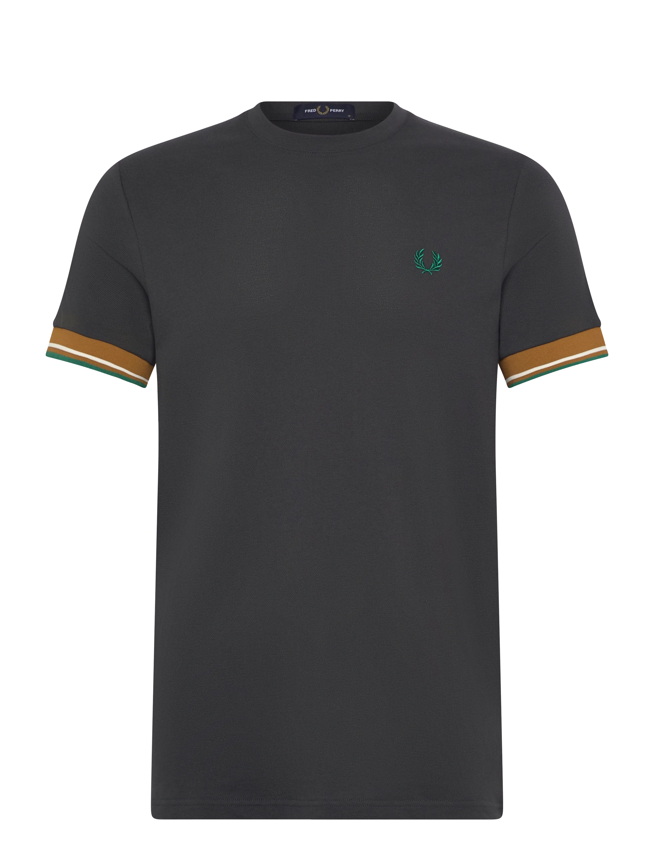 Fred Perry - TWIN TIPPED CUFF T-SHIRT - lühikeste varrukatega t-särgid - anchor grey - 1