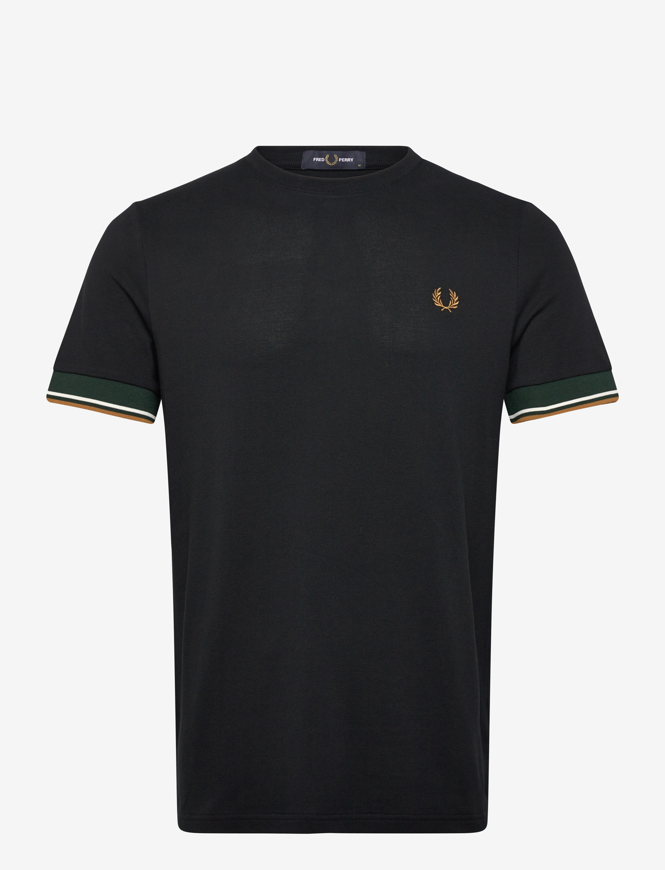 Fred Perry - TWIN TIPPED  CUFF T-SHIRT - short-sleeved t-shirts - black - 1