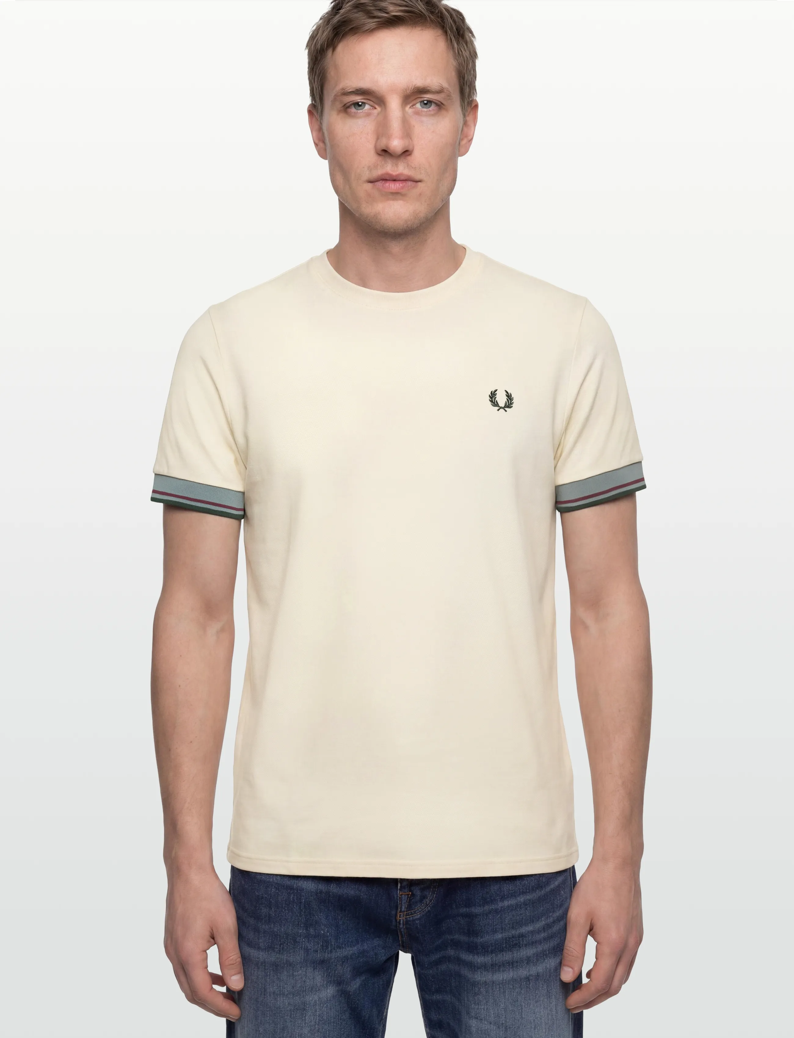 Fred Perry - TWIN TIPPED  CUFF T-SHIRT - kurzärmelig - ecru - 3