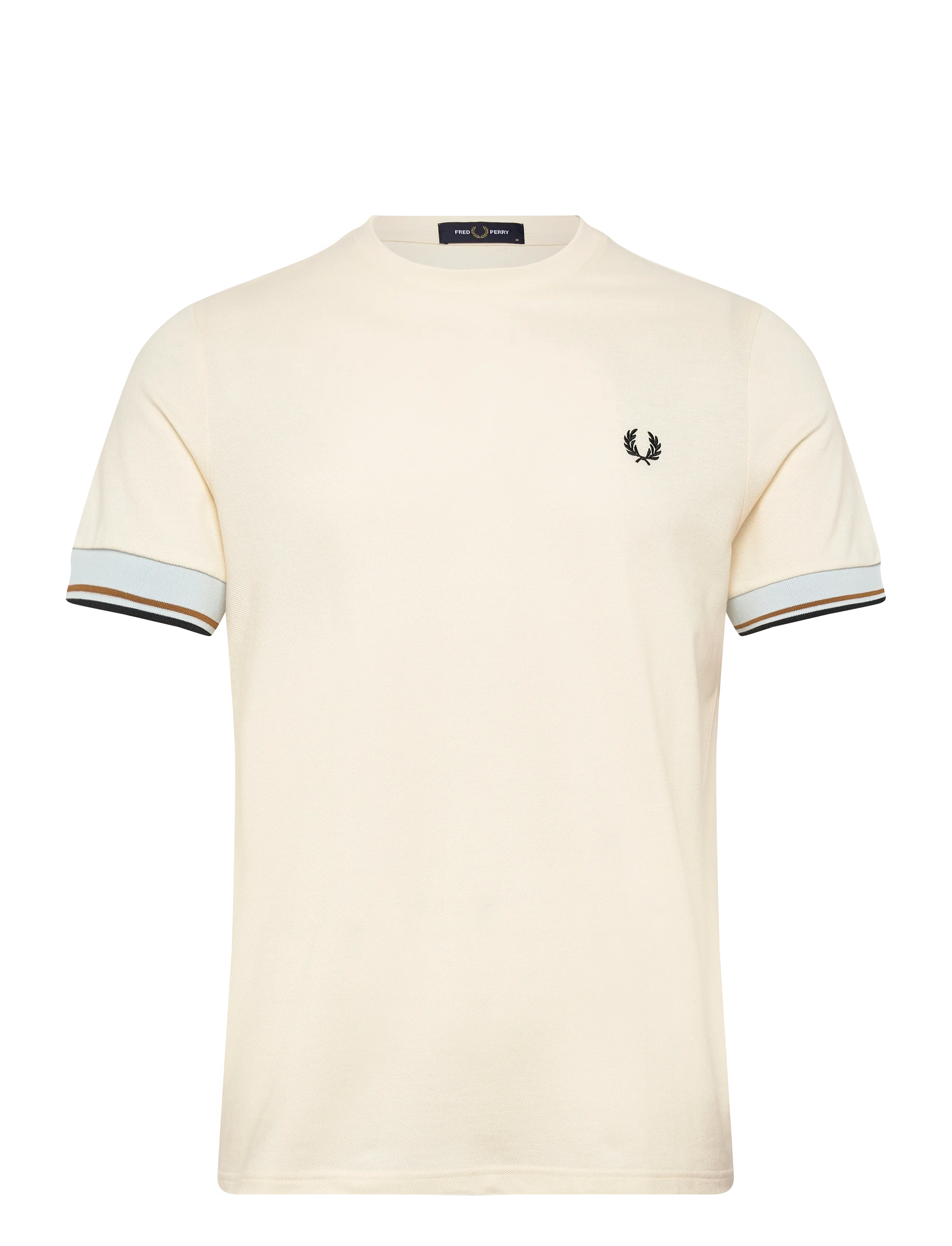 Fred Perry TWIN TIPPED  CUFF TEE - T-shirts - ECRU / cream