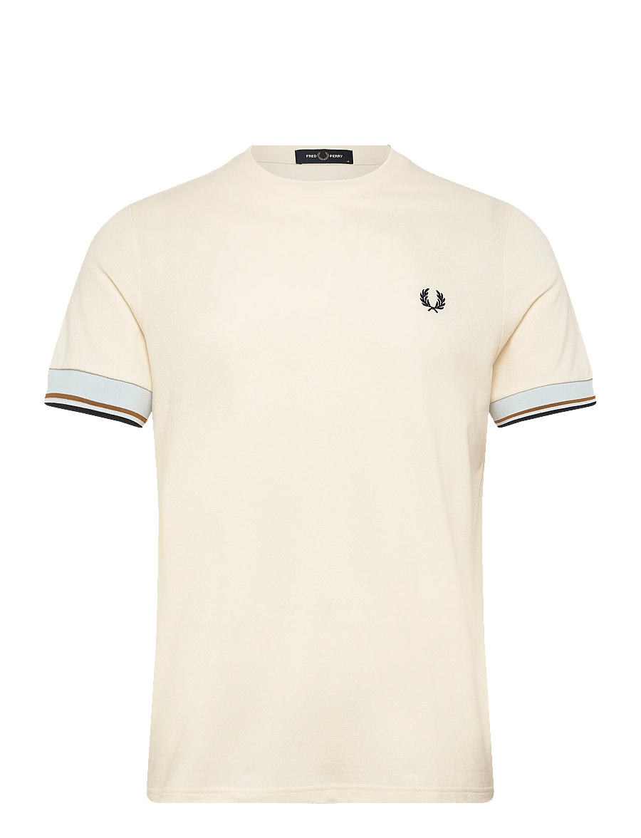 Fred Perry - TWIN TIPPED CUFF T-SHIRT - lühikeste varrukatega t-särgid - ecru - 1