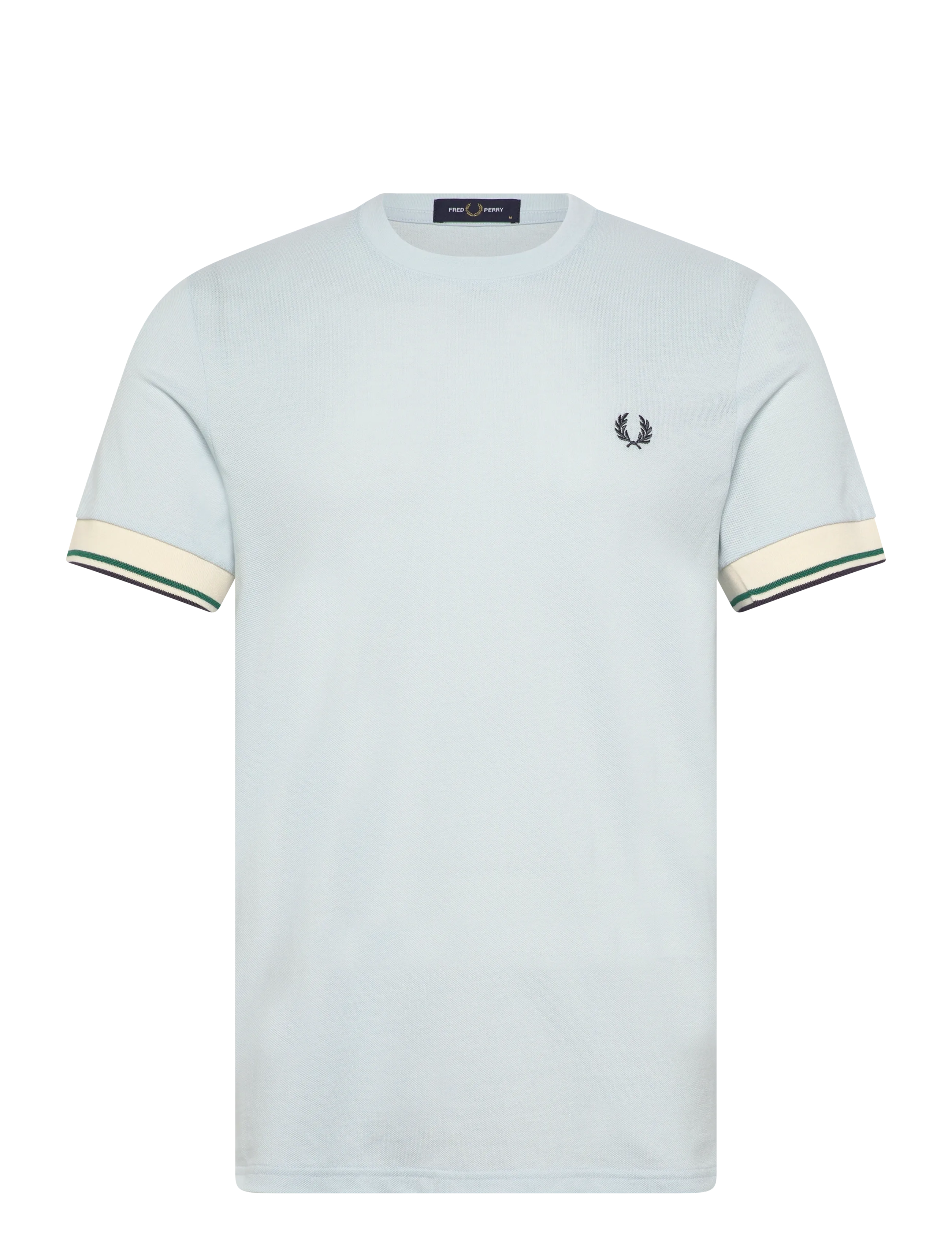 Fred Perry TWIN TIPPED  CUFF TEE - T-shirts - LIGHT ICE / blue