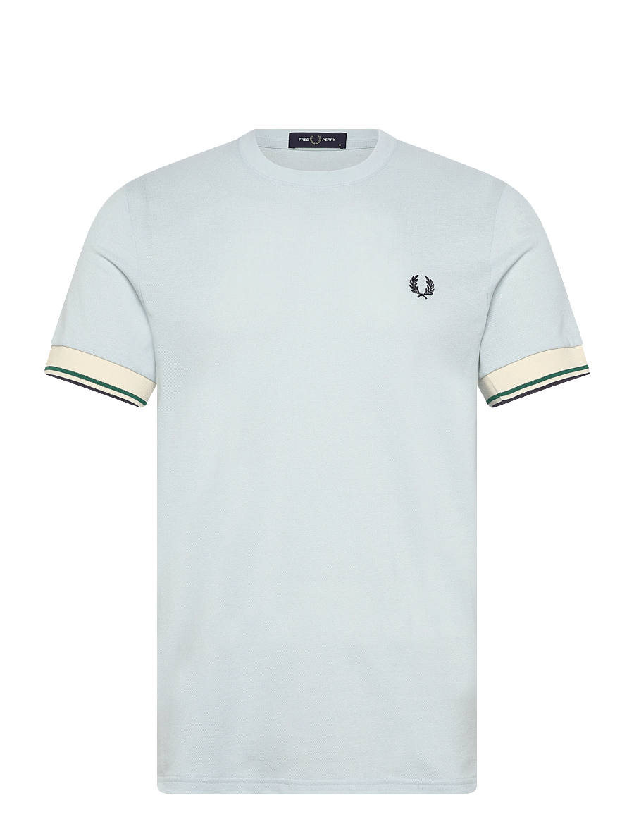 Fred Perry - TWIN TIPPED CUFF T-SHIRT - lühikeste varrukatega t-särgid - light ice - 1