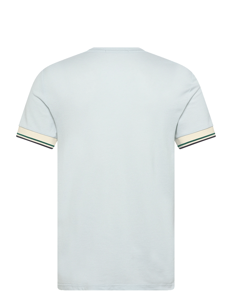 Fred Perry - TWIN TIPPED CUFF T-SHIRT - lühikeste varrukatega t-särgid - light ice - 2