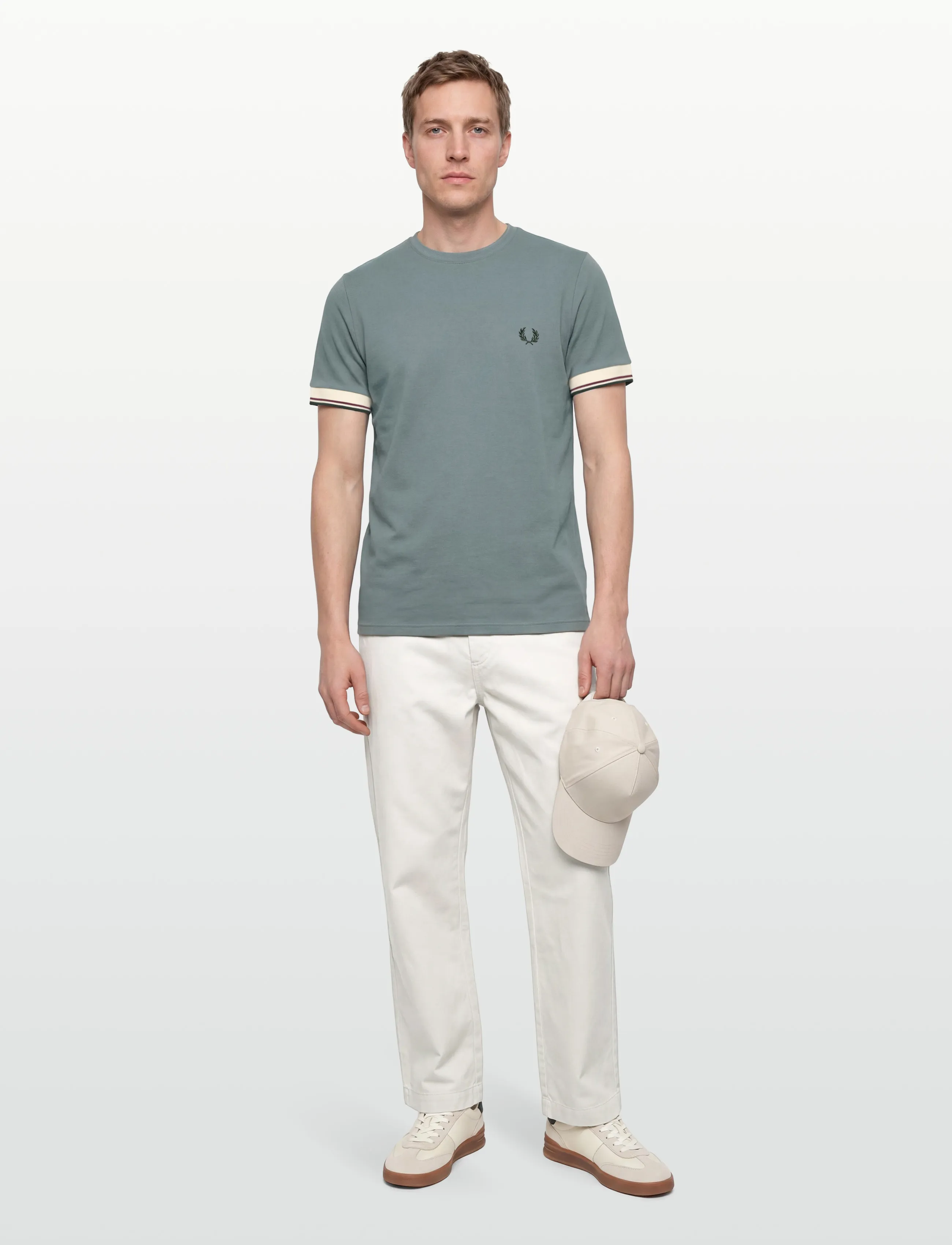 Fred Perry TWIN TIPPED  CUFF TEE - Fred Perry - STOCKPORT BLUE / blue