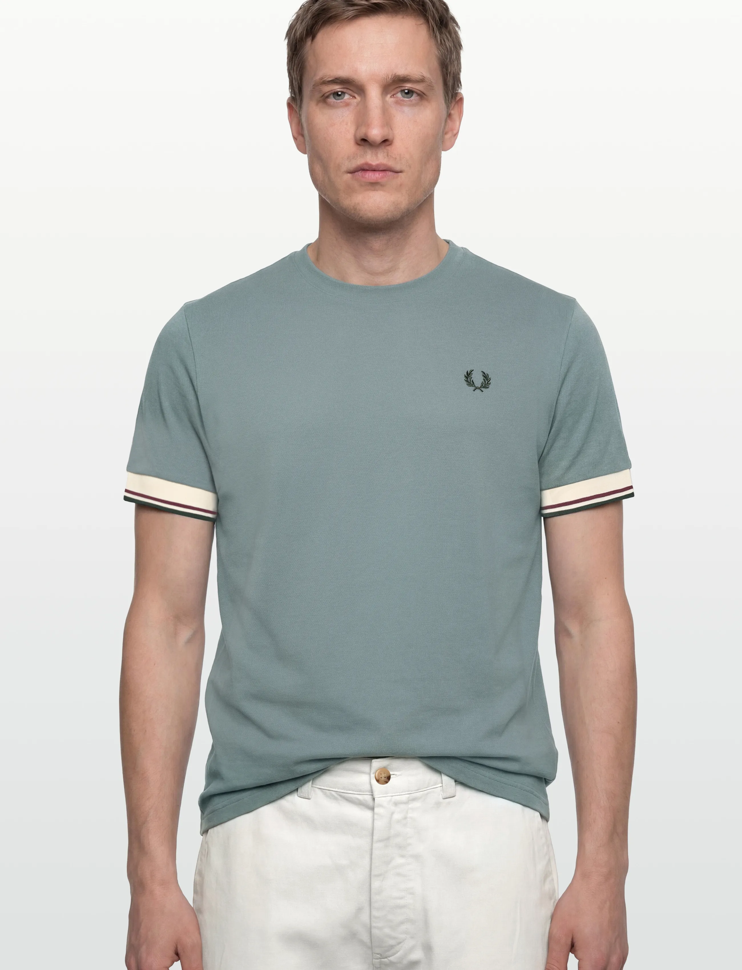 Fred Perry - TWIN TIPPED  CUFF T-SHIRT - kurzärmelig - stockport blue - 3