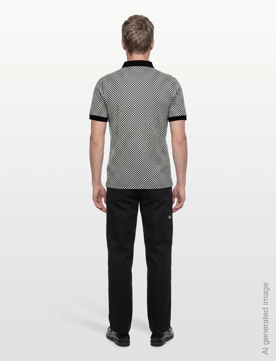 Fred Perry - CHEQUERBOARD POLO SHIRT - kurzärmelig - black - 4
